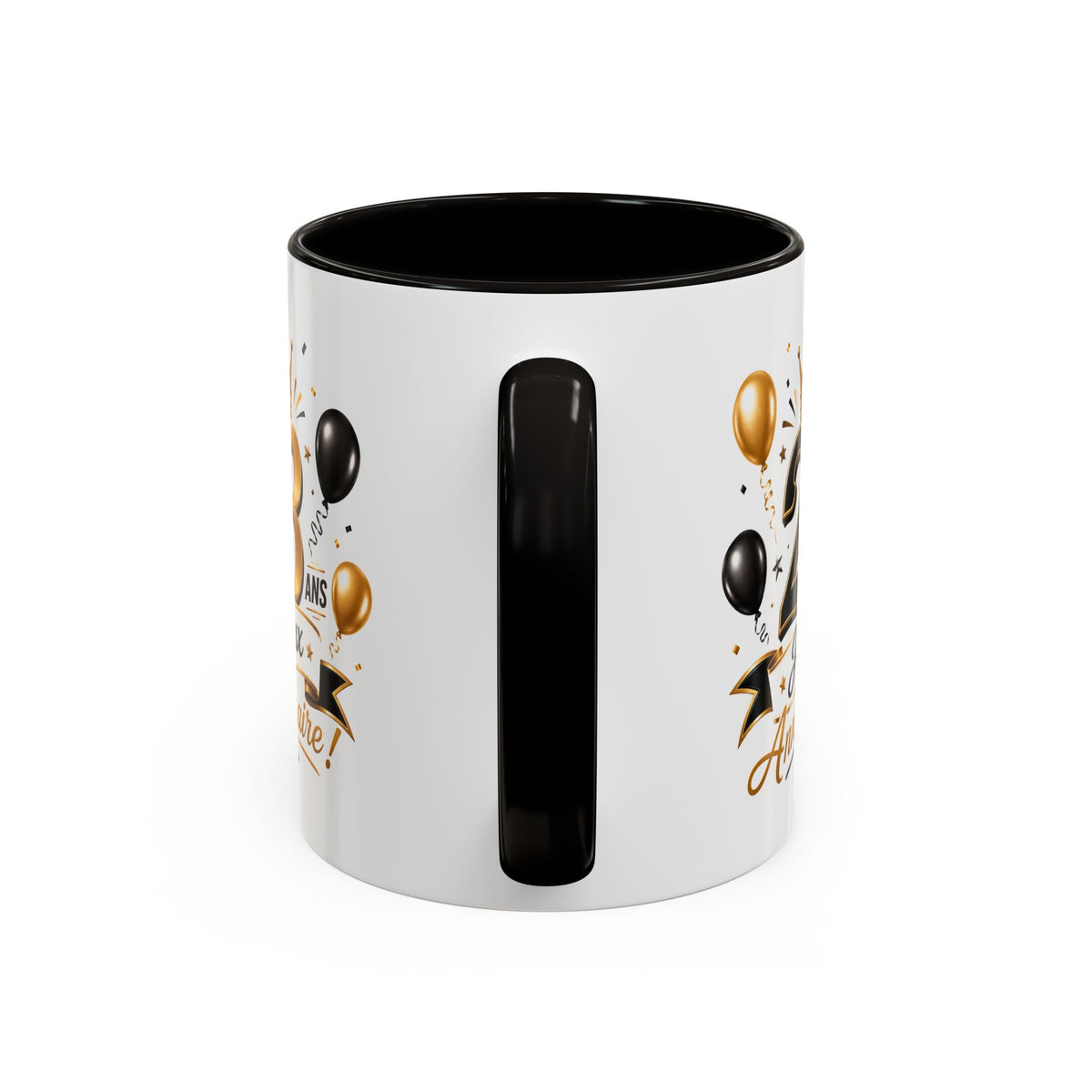Mug Joyeux 23 Ans – Tasse Anniversaire 23 Ans – Cadeau Original pour Femme Homme – Idée Cadeau 23e Anniversaire Noir Bleu Rouge