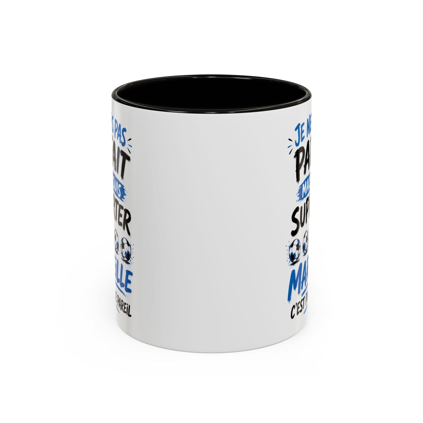 Tasse Humoristique Marseille – Je Ne Suis Pas Parfait Mais Je Suis Supporter de Marseille – Mug Fan Football 325ml