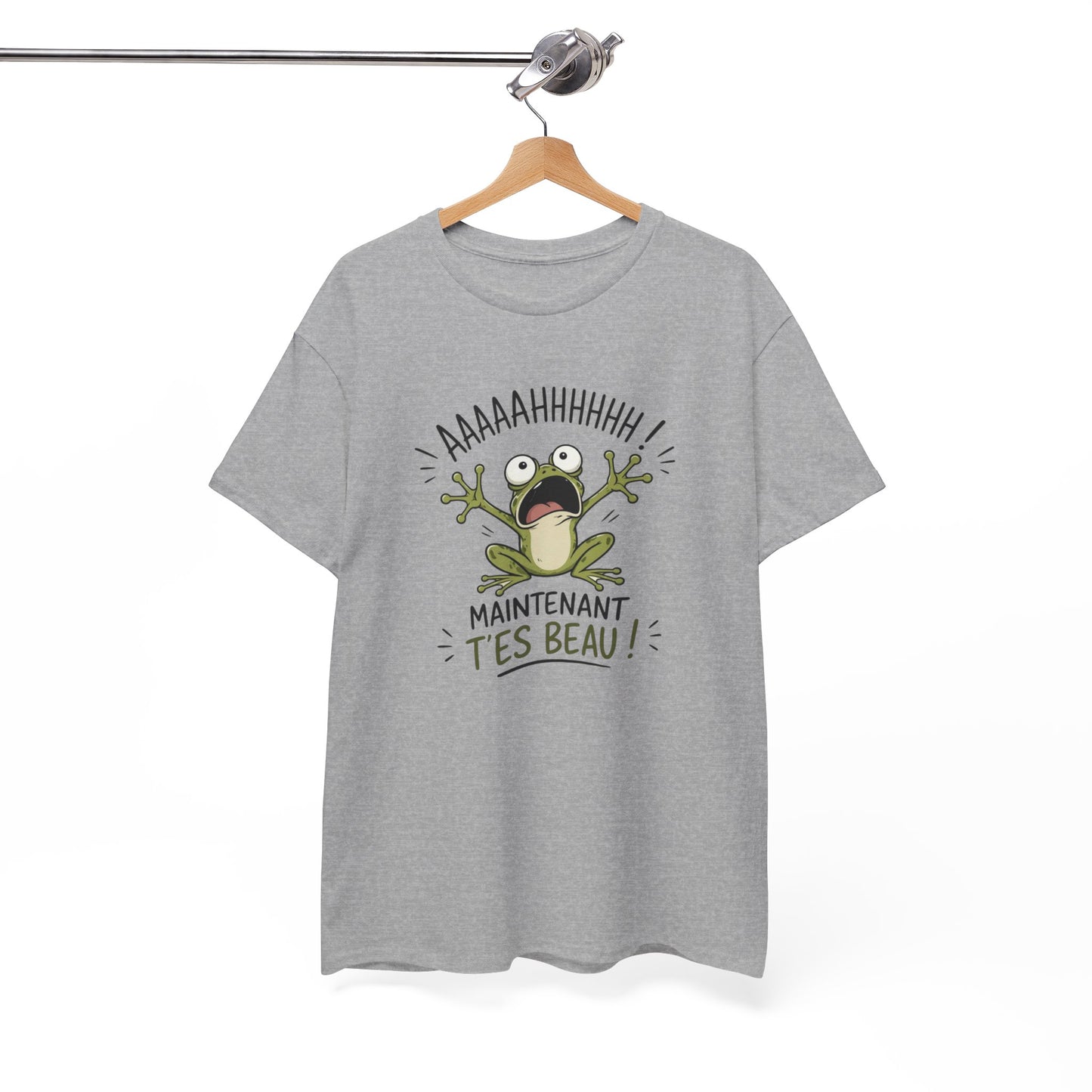 T-Shirt Humoristique Grenouille – Maintenant T’es Beau Tee Shirt Humour Cadeau Drôle Blague Amis Idée Cadeau Original