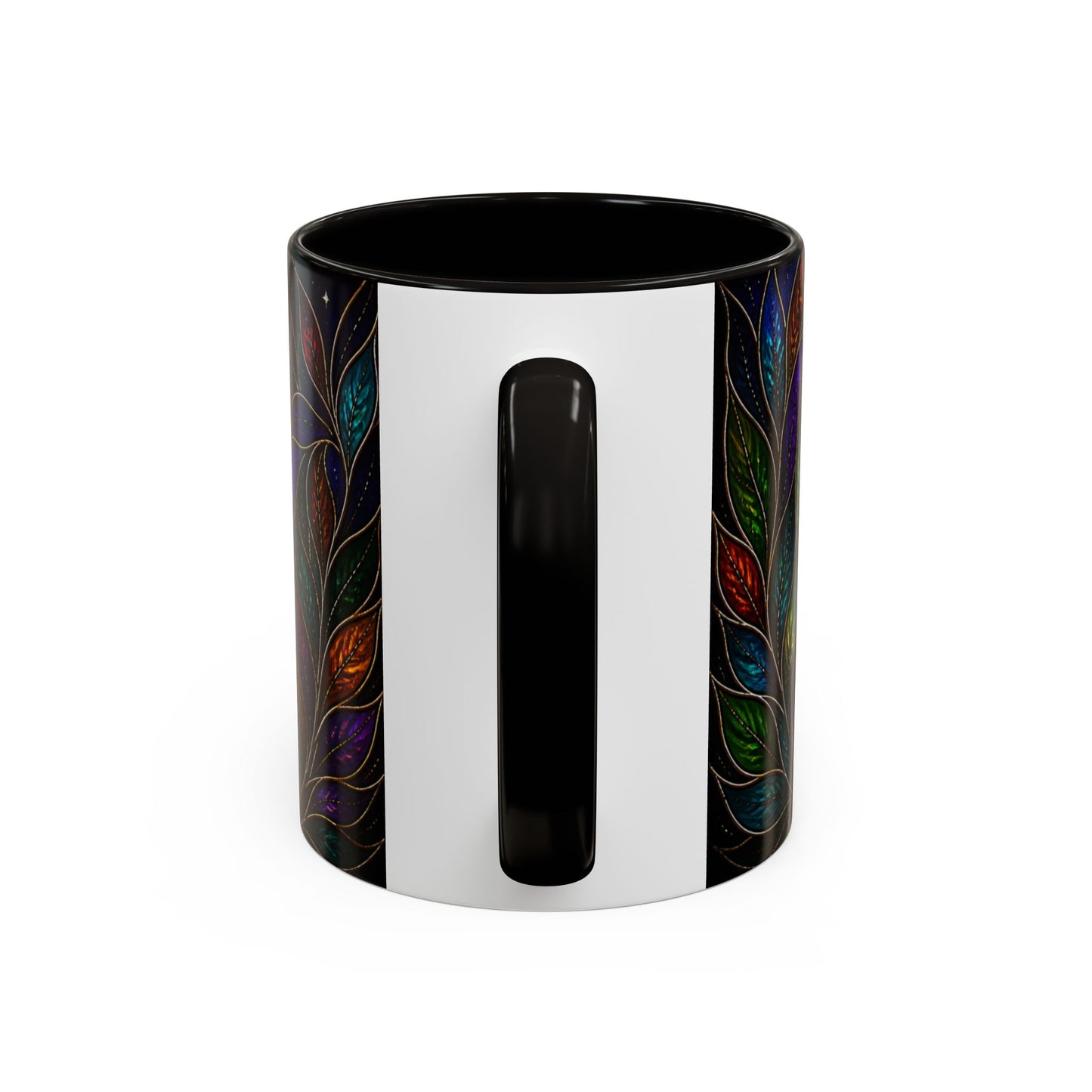 Tasse Taureau Style Vitrail – Mug Artistique Multicolore avec Lune et Taureau Mystique – Céramique 325ml