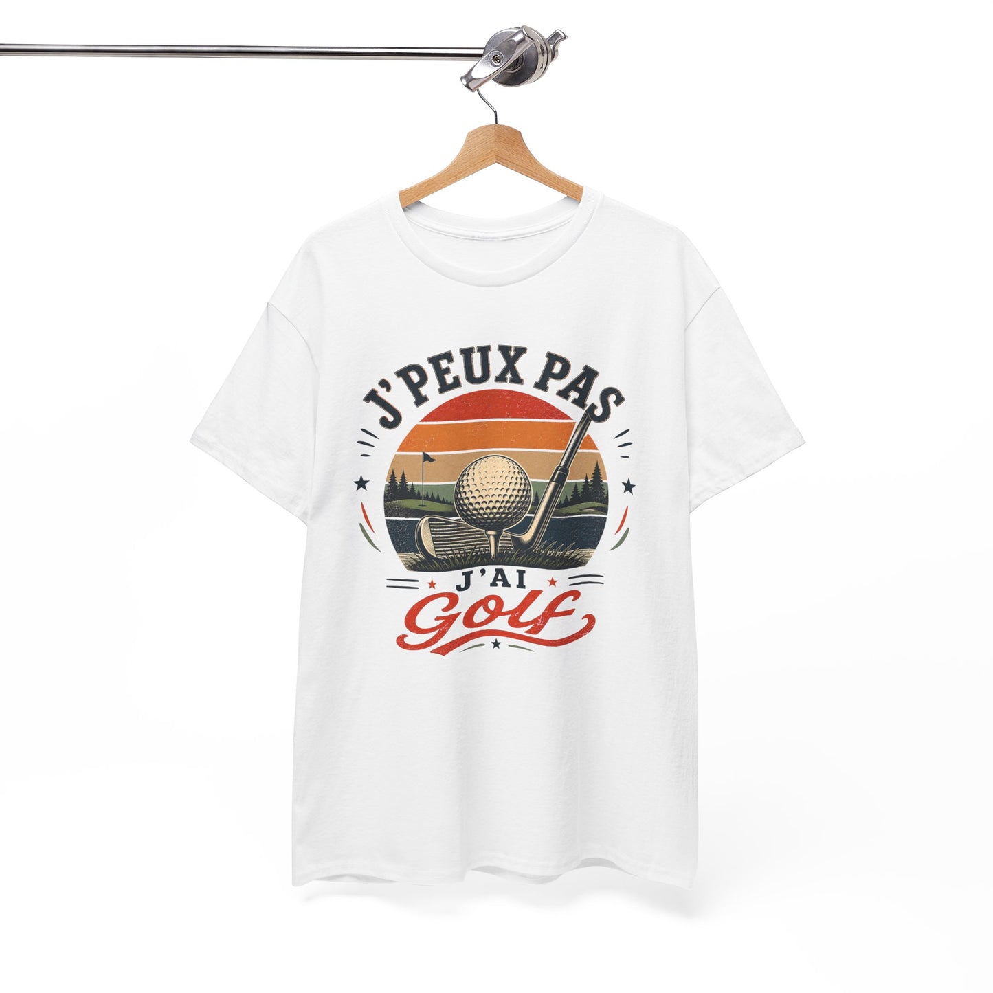 T-Shirt Golf Homme Femme – J’Peux Pas J’Ai Golf – Tee Shirt Golfeur Golfeuse Vintage Parcours Green Club Driver Cadeau Passion Golf Sport Extérieur