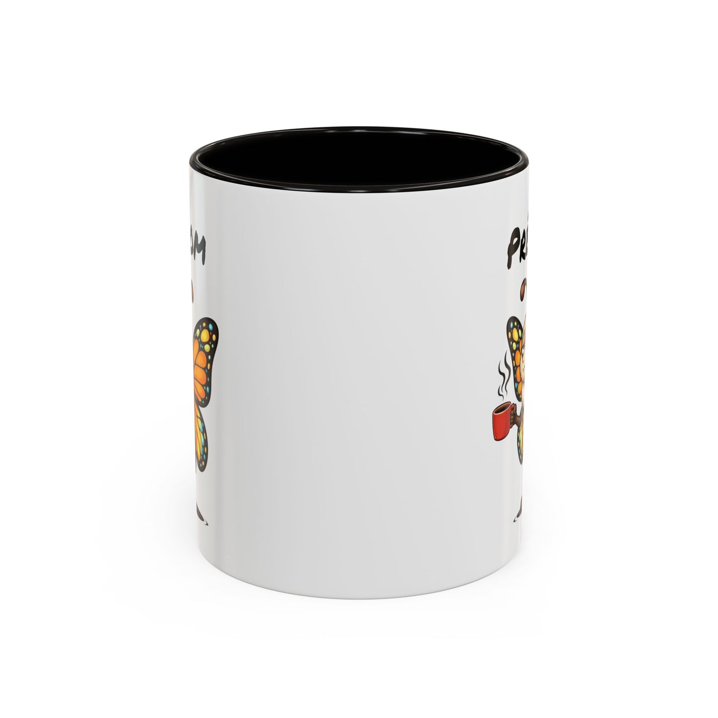 Tasse Papillon avec Café – Mug Insecte Humoristique Fatigue – Illustration Cartoon 325ml