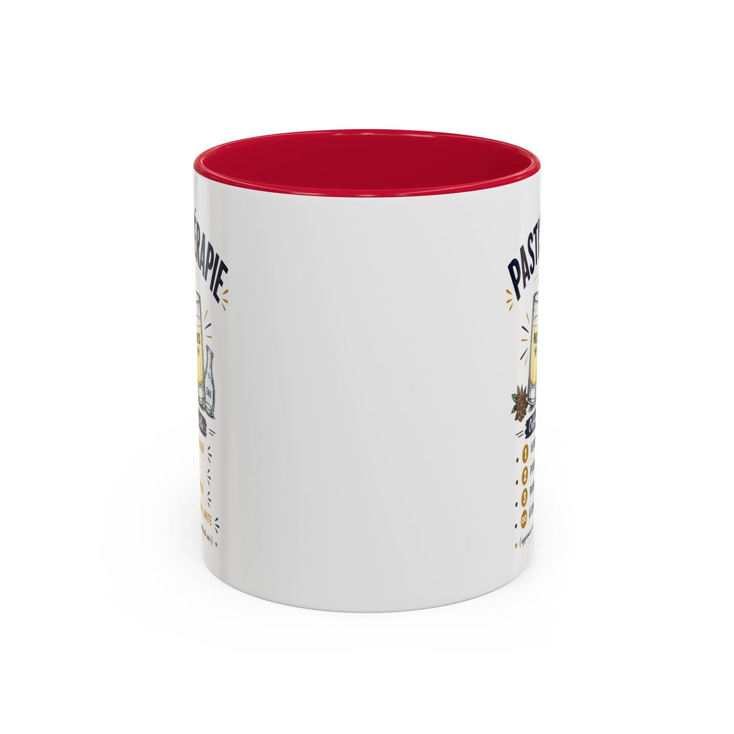 Mug Pastisthérapie Drôle – Tasse Humour Apéro Pastis – Cadeau Original Amateur de Pastis – Céramique 325ml Noir Bleu Rouge