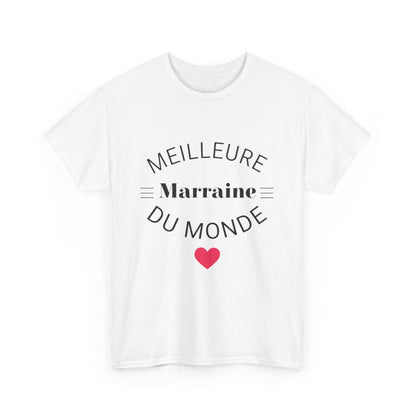 Tee shirt Femme Meilleur marraine du monde idée cadeau amour love coeur