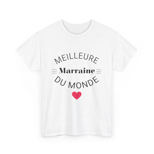 Tee shirt Femme Meilleur marraine du monde idée cadeau amour love coeur