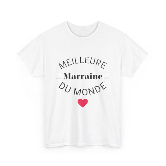 Tee shirt Femme Meilleur marraine du monde idée cadeau amour love coeur