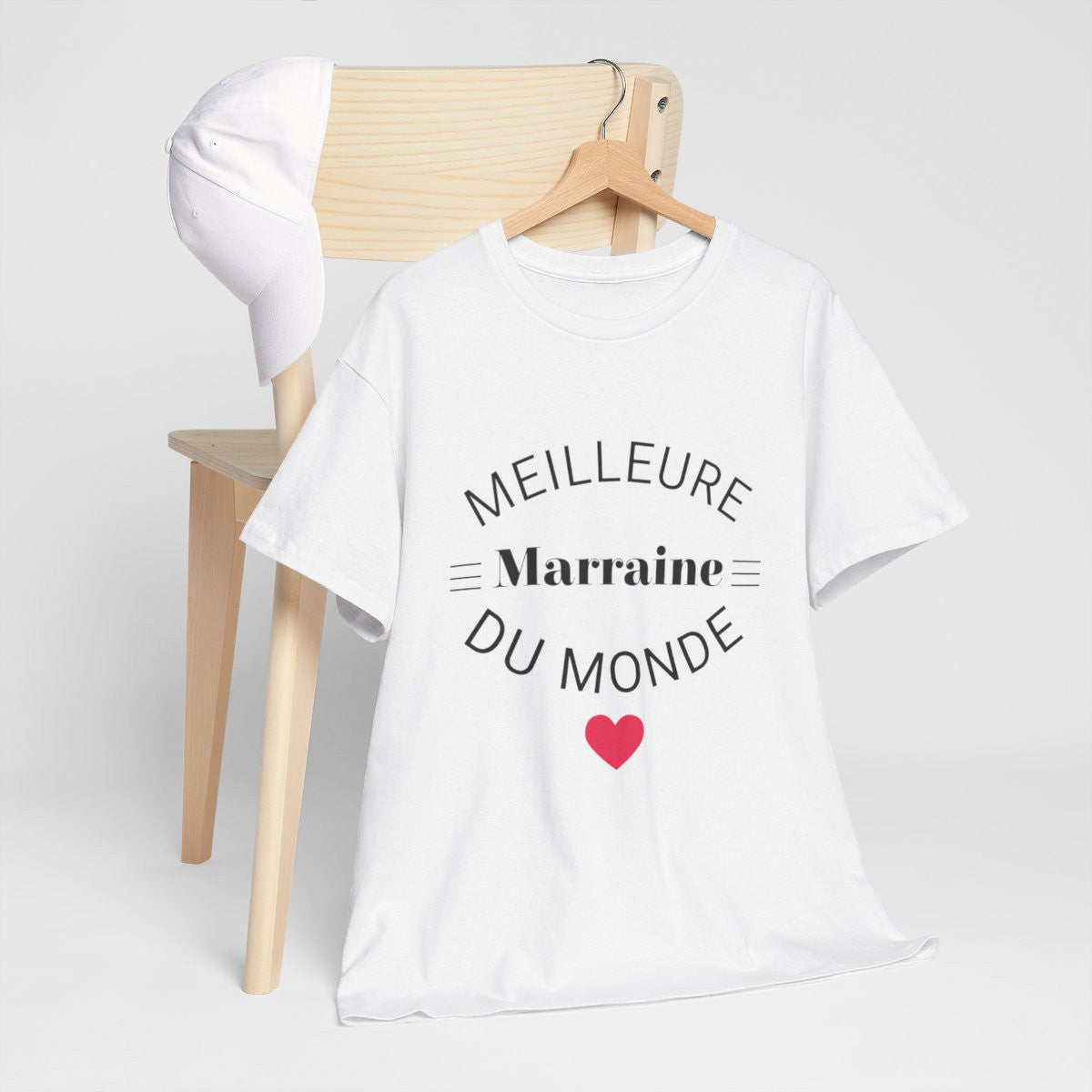 Tee shirt Femme Meilleur marraine du monde idée cadeau amour love coeur