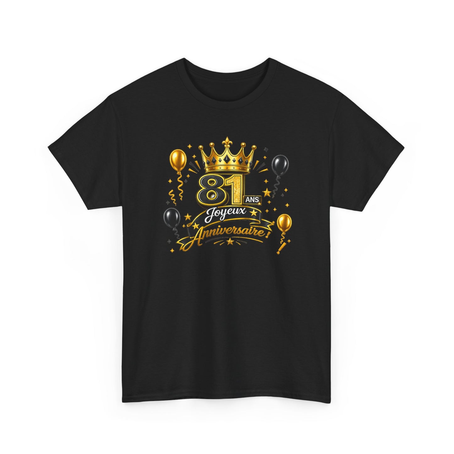 Tee Shirt Anniversaire 81 Ans Homme et Femme – Joyeux Anniversaire – Cadeau 81 Ans