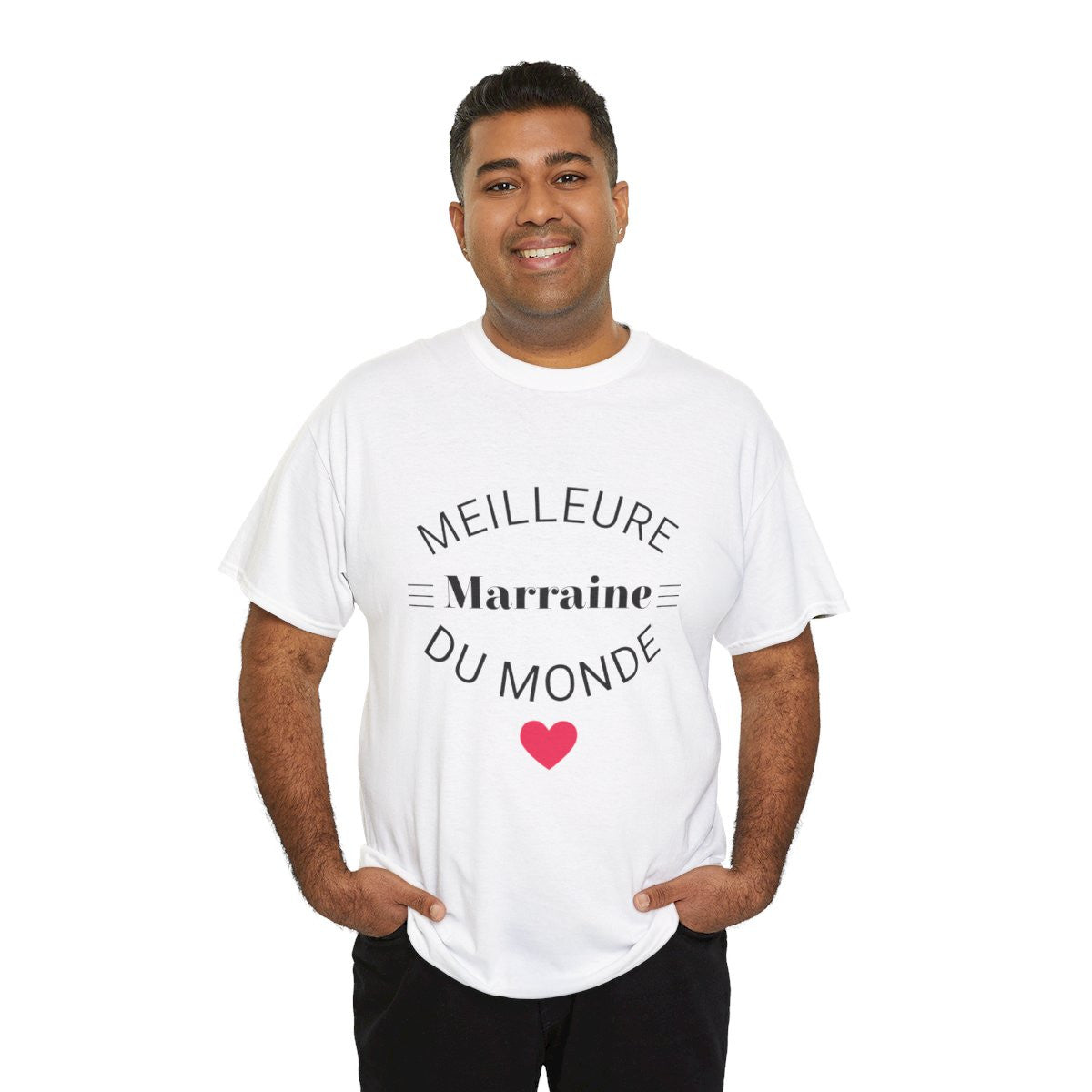 Tee shirt Femme Meilleur marraine du monde idée cadeau amour love coeur