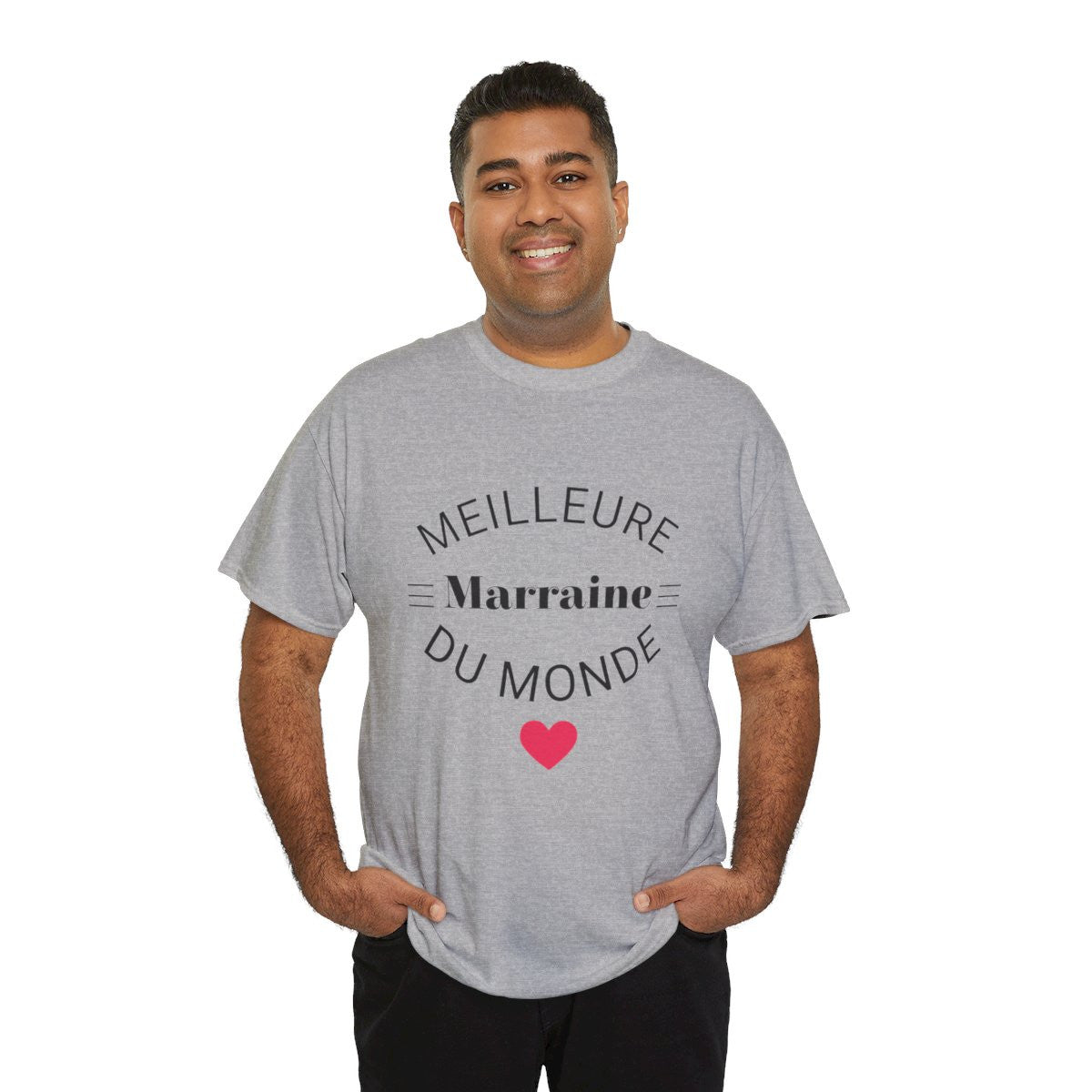 Tee shirt Femme Meilleur marraine du monde idée cadeau amour love coeur