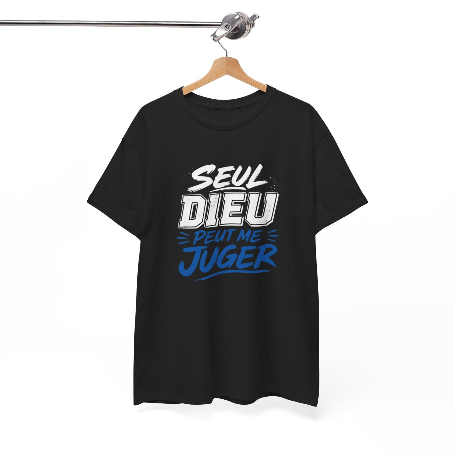 T-Shirt Seul Dieu Peut Me Juger – Tee Shirt Citation Motivation Humour – Cadeau Homme Femme