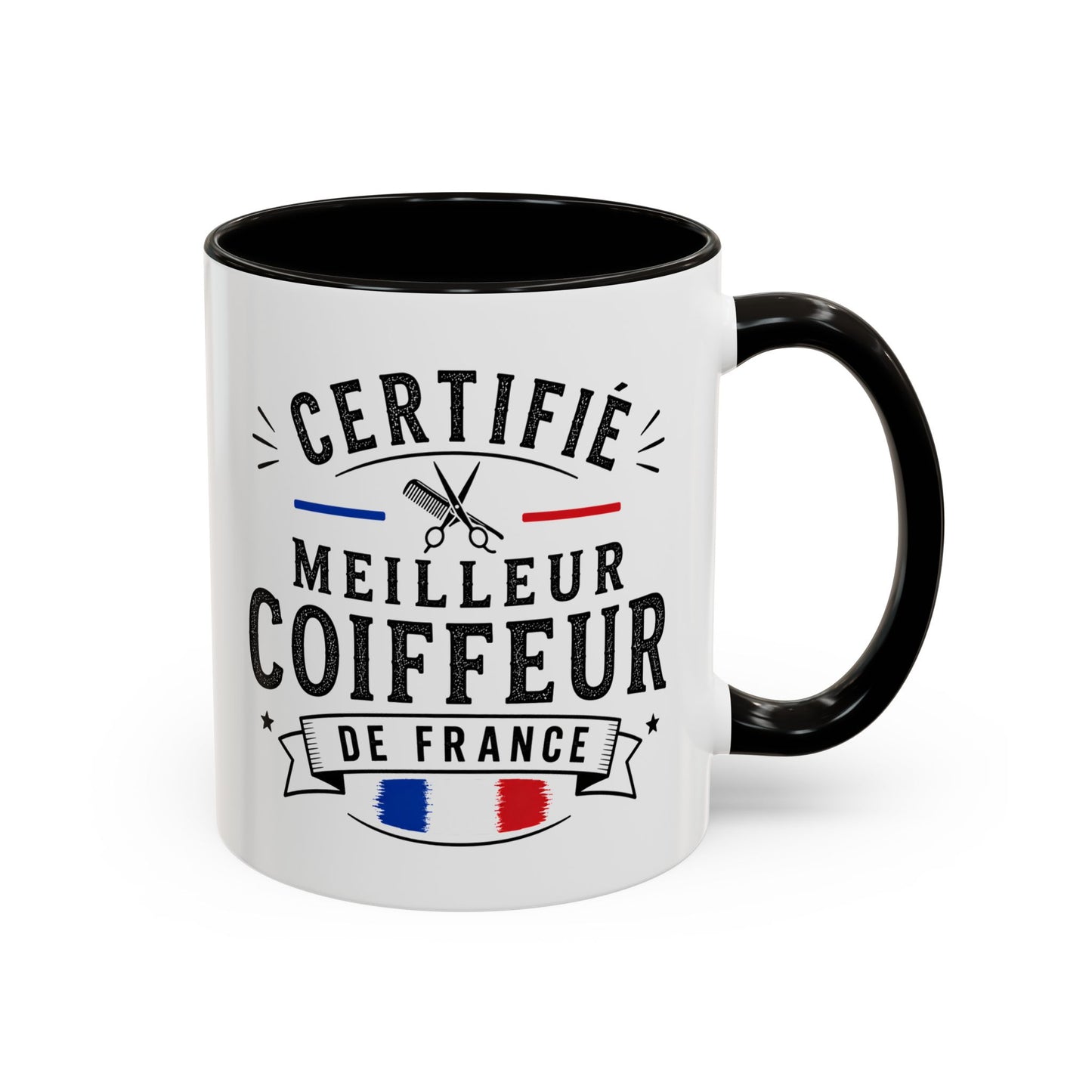 Mug Coiffeur Homme – Tasse Salon de Coiffure Ciseaux – Idée Cadeau Original Professionnel Coiffure Homme Noir Bleu Rouge