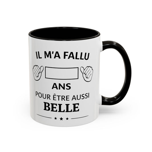 Tasse Anniversaire Personnalisable Femme 325ml – Mug Céramique Âge Prénom Cadeau Original Belle Humour