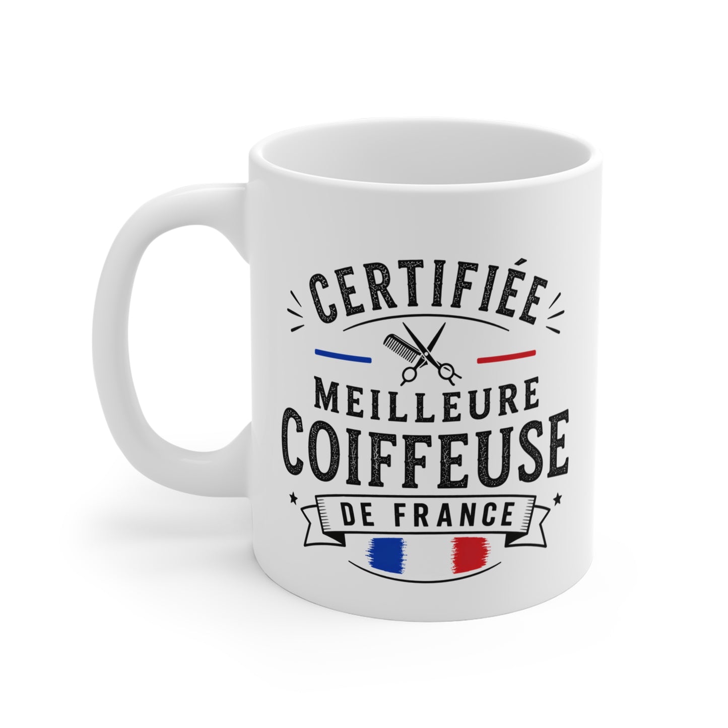 Mug Coiffeuse Femme – Tasse Salon de Coiffure Ciseaux et Peigne – Idée Cadeau Original Professionnelle Coiffure