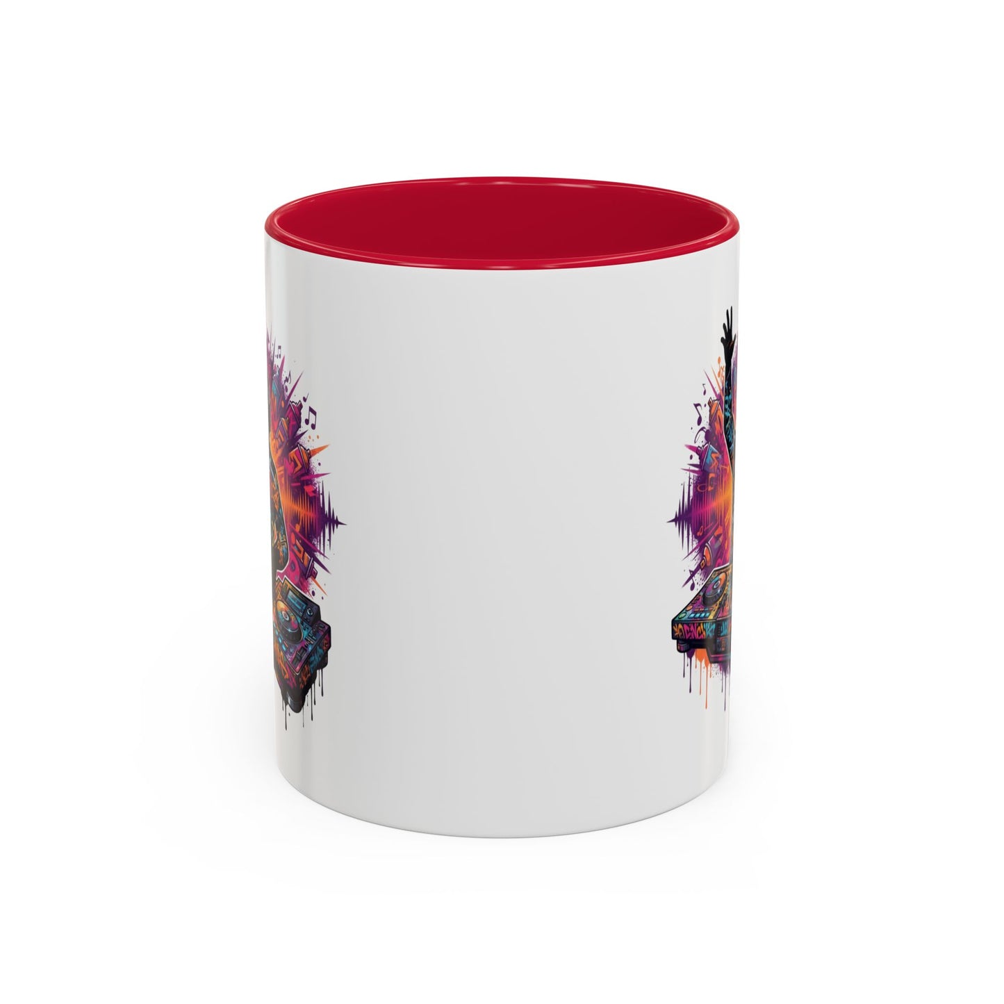 Tasse DJ Musique Électro Graffiti – Mug DJ Coloré Homme Femme – Cadeau Passionné de Mixage Festival Clubbing EDM 325 ml