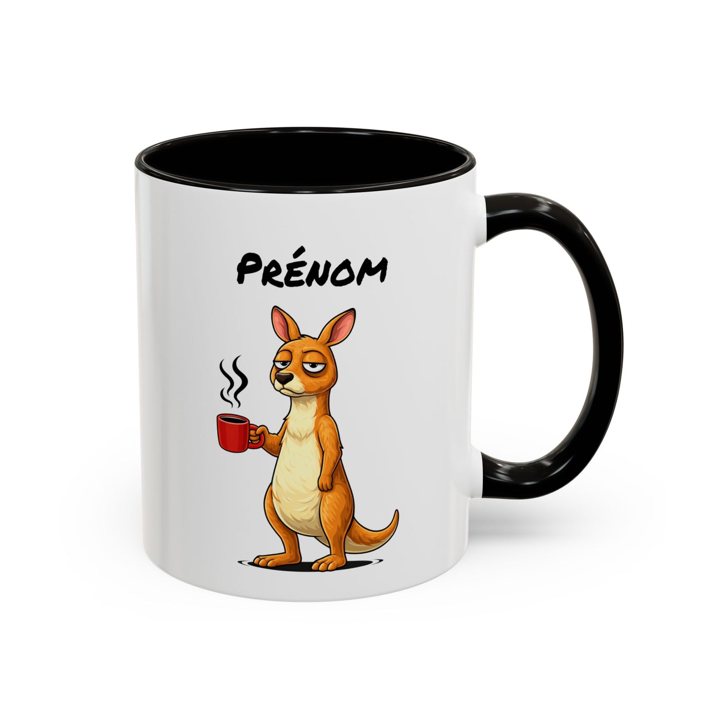 Mug Kangourou Personnalisable 325ml – Tasse Café Humour Fatigue Matin Drôle Cadeau
