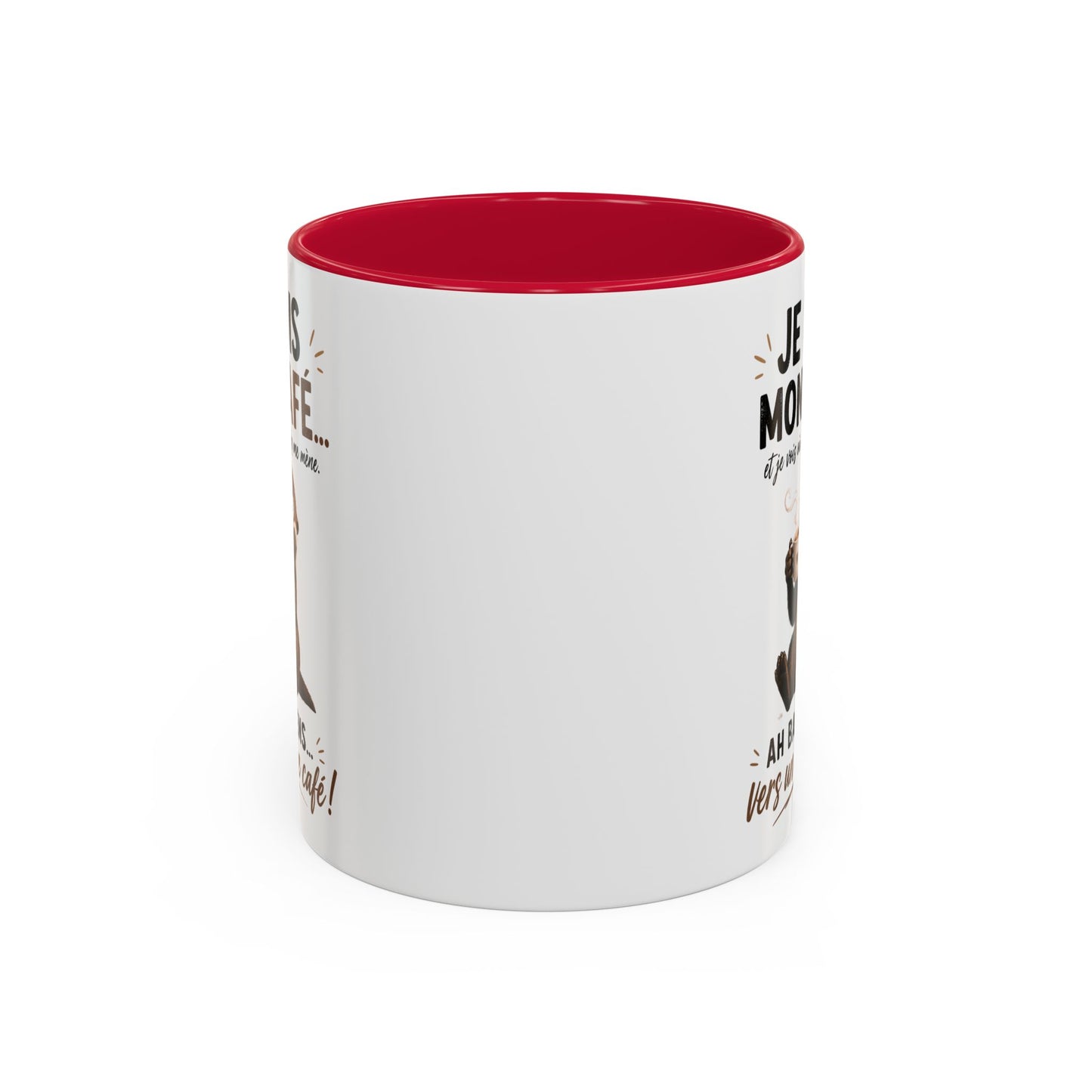 Tasse Je Bois Mon Café Et Je Vois Où La Journée Me Mène – Mug Humour Café Loutre – Cadeau Homme Femme 325ml