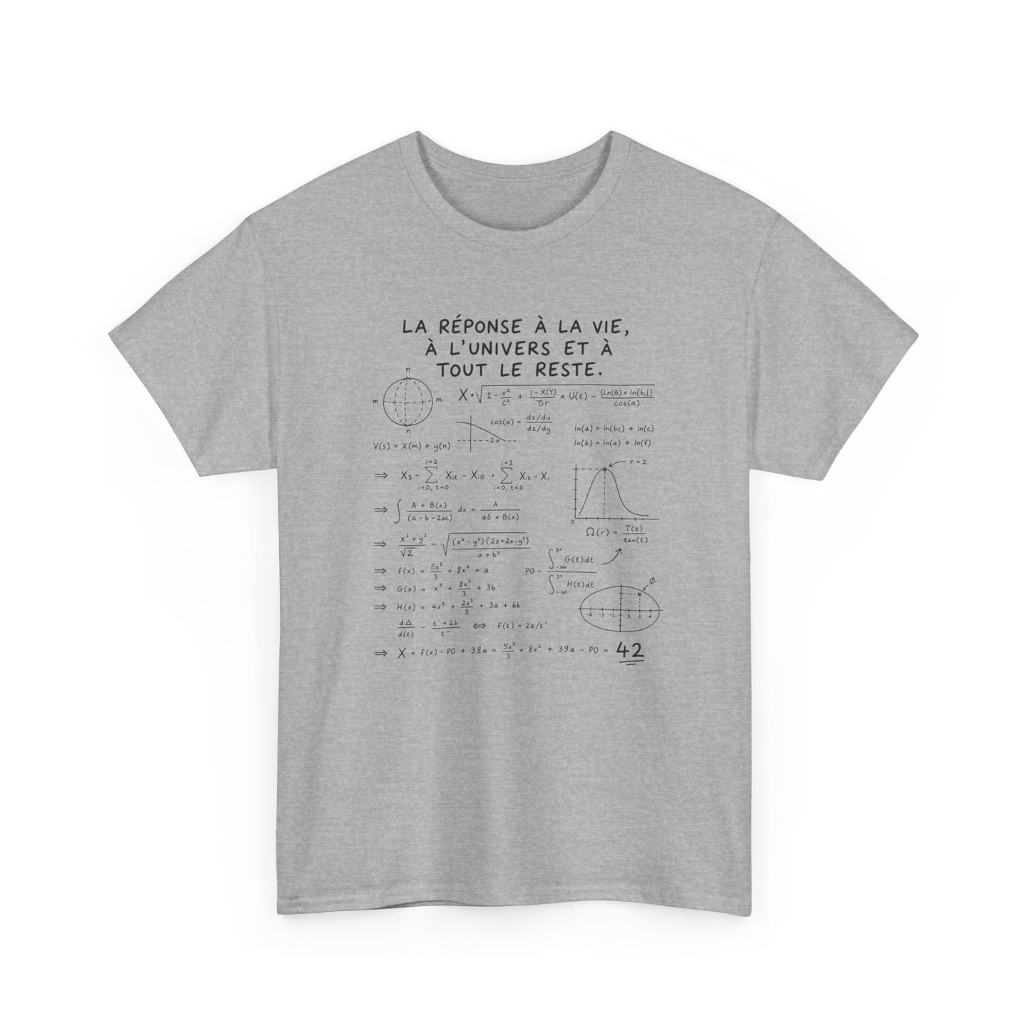 Tee-Shirt La Réponse à la Vie à l’Univers et à Tout le Reste 42 – Cadeau Geek Homme Femme Mathématiques Science