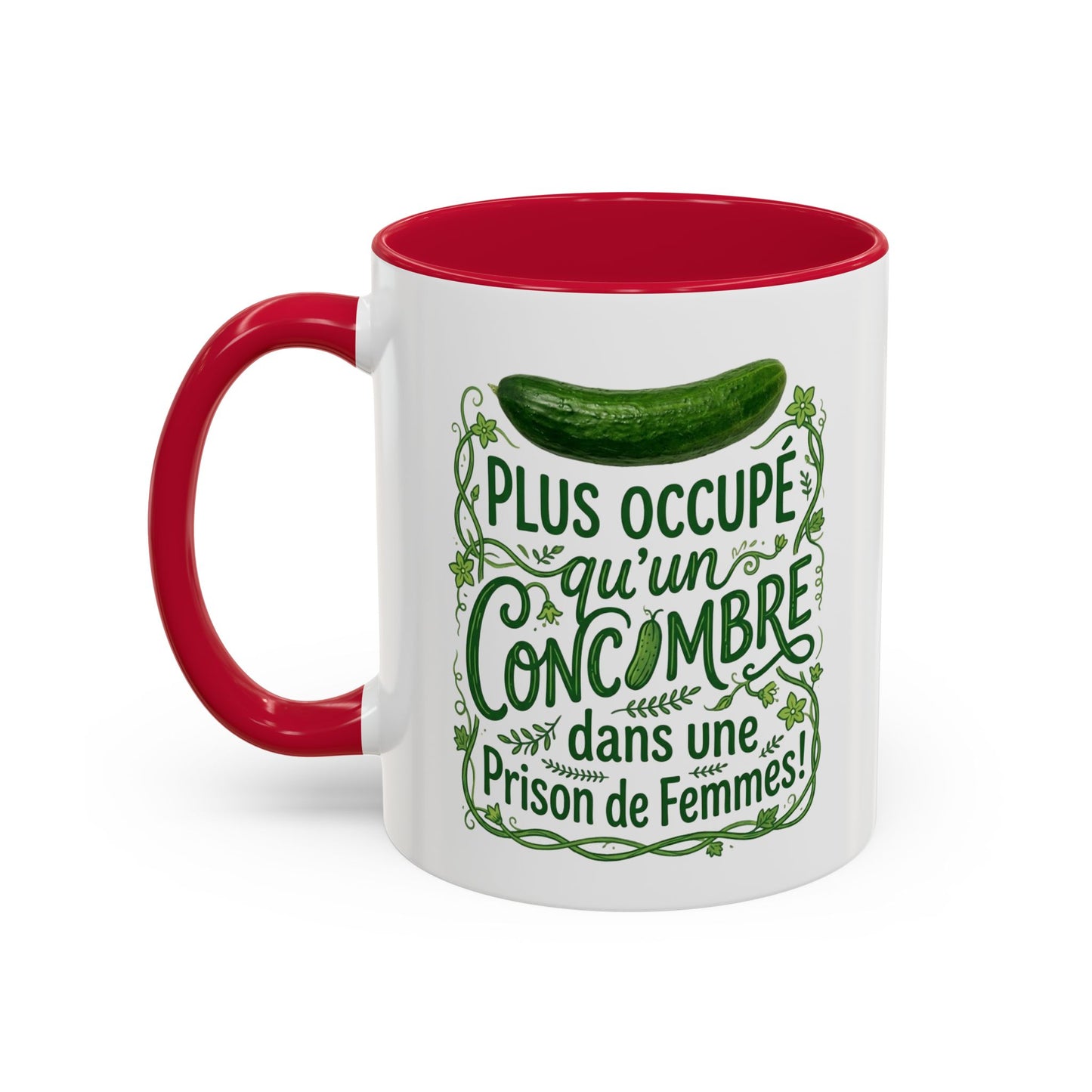 Tasse Humour Concombre 325ml – Mug Céramique Citation Drôle Jardin Légume Cadeau Original