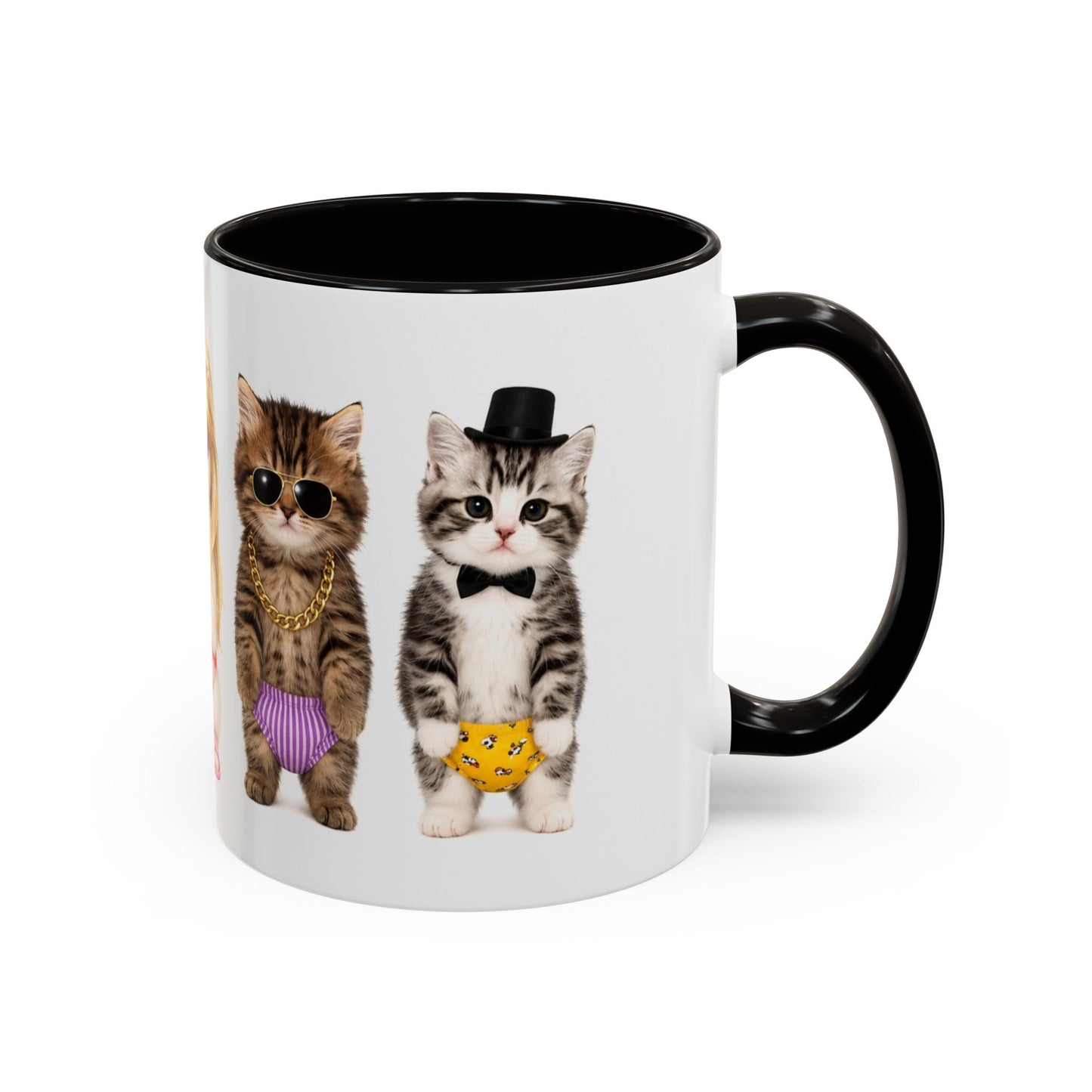 Tasse Chats Rigolos en Sous-Vêtements – Mug Humour Chatons Kawaii – Cadeau Femme Homme Amoureux des Chats 325ml