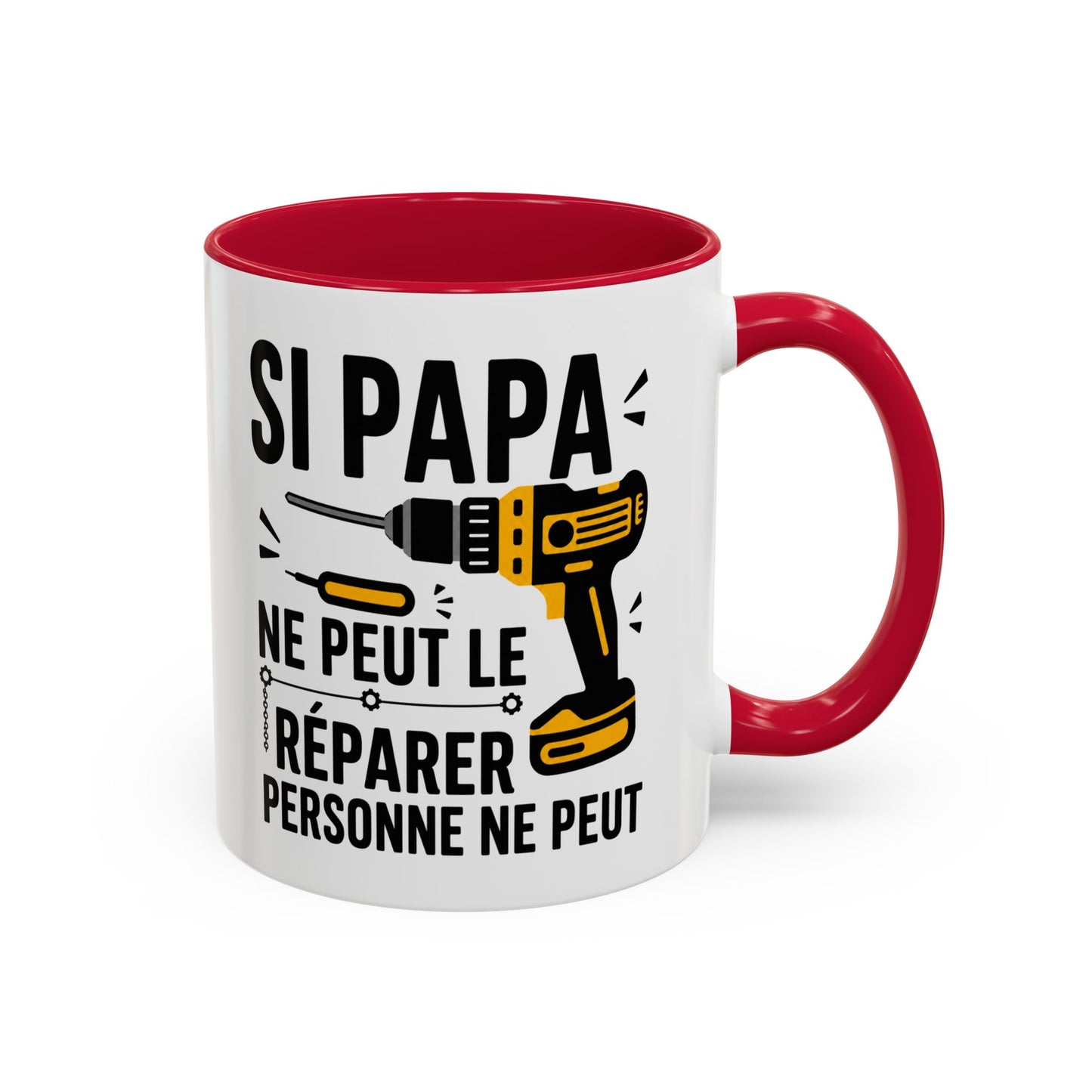 Tasse Si Papa Ne Peut Le Réparer Personne Ne Peut – Mug Humour Bricolage – Cadeau Papa Bricoleur 325ml
