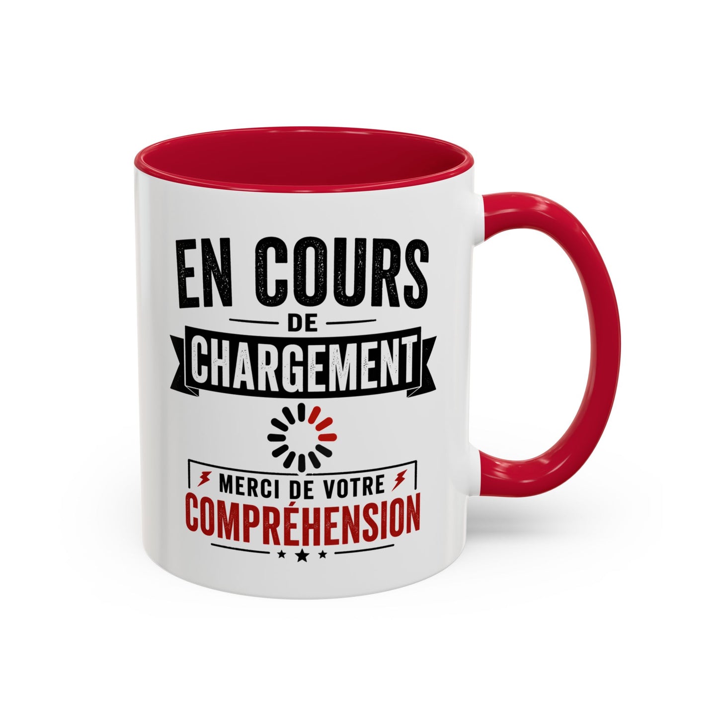 Mug Drôle Couple et Famille – En Cours de Chargement Merci de Votre Compréhension – Cadeau Humour Quotidien 325ml