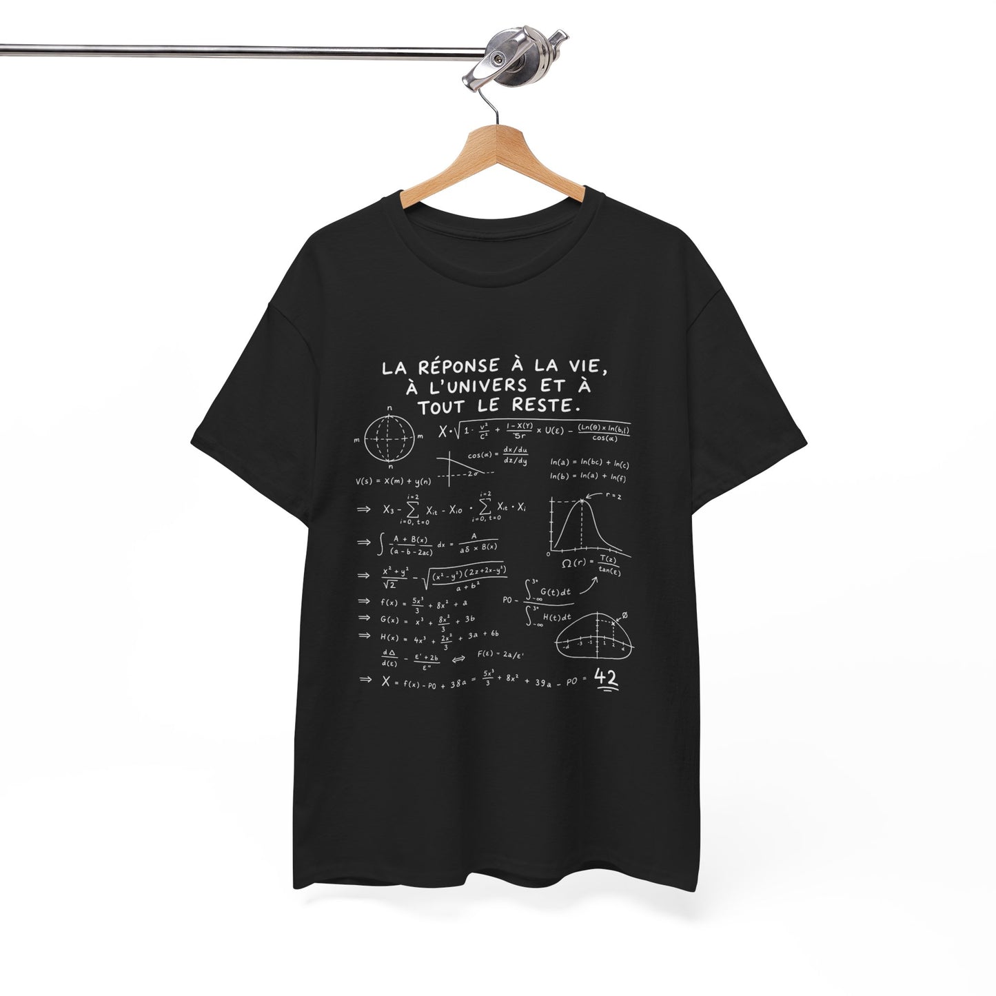 Tee-Shirt La Réponse à la Vie à l’Univers et à Tout le Reste 42 – Cadeau Geek Homme Femme Mathématiques Science
