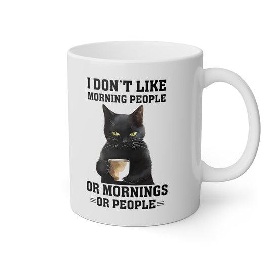 Mug Chat I don't like morning people idée cadeau humour drôle amusant
