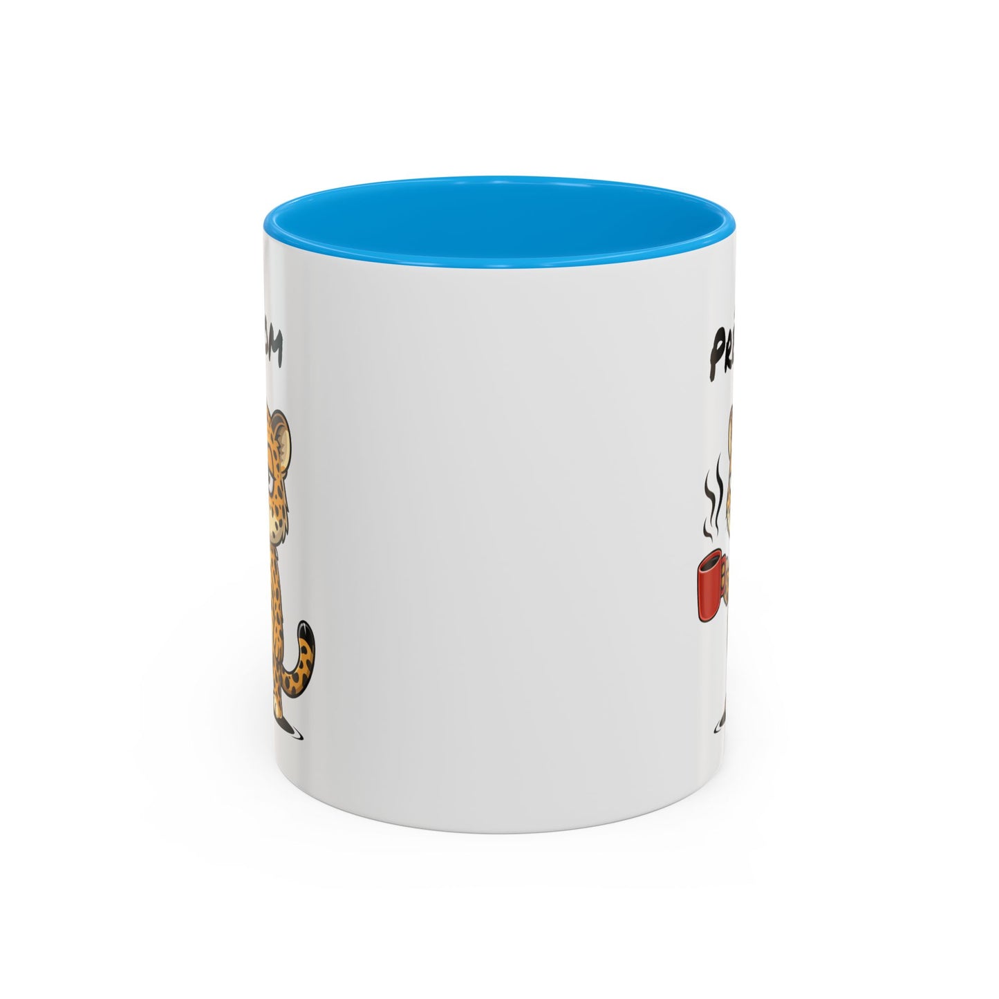 Mug Léopard Fatigué Personnalisable 325ml – Tasse Café Humour Animal Sauvage Drôle Réveil Difficile