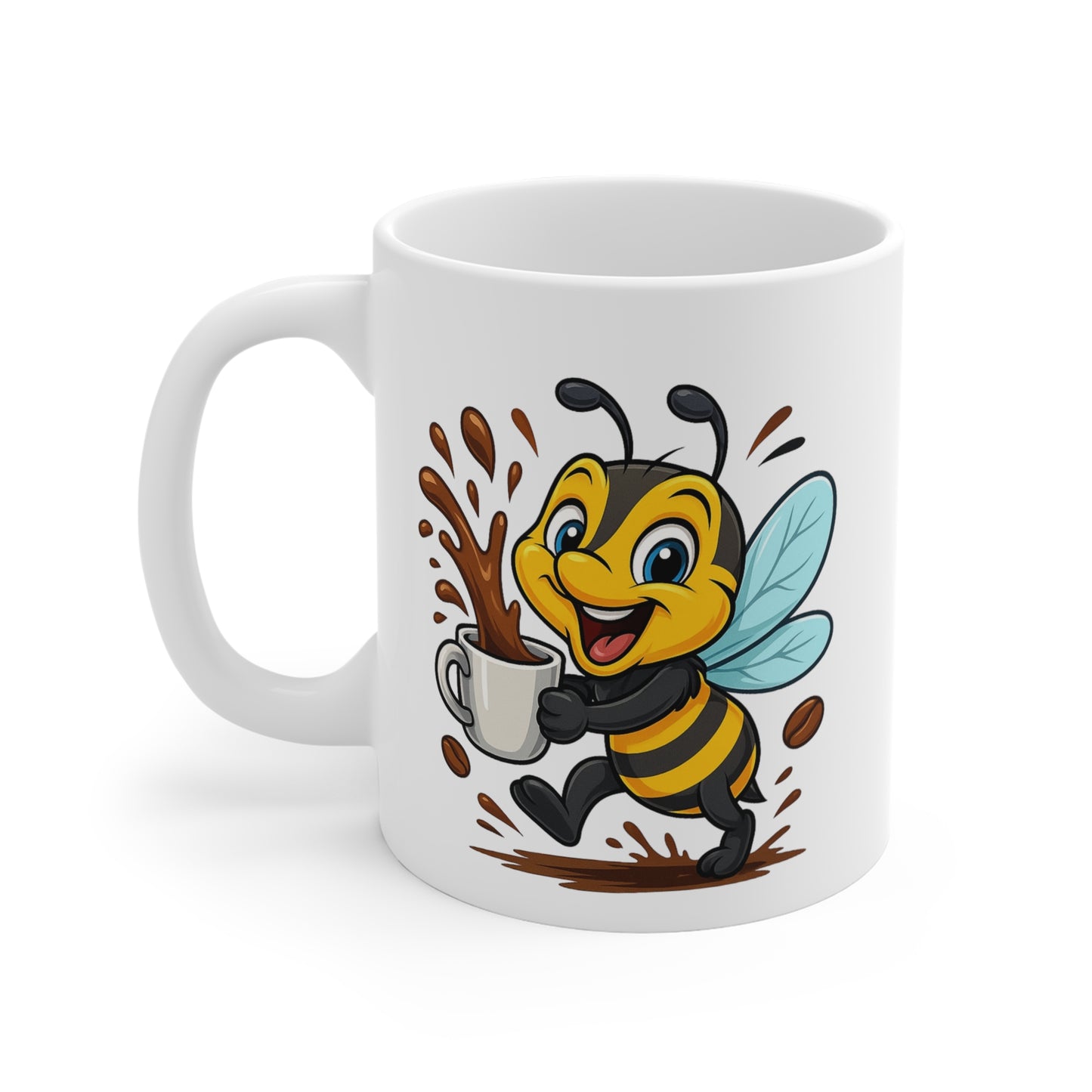 Mug Abeille Café – Tasse Céramique 325ml – Design Cartoon Mignon – Cadeau Original Amateur de Café