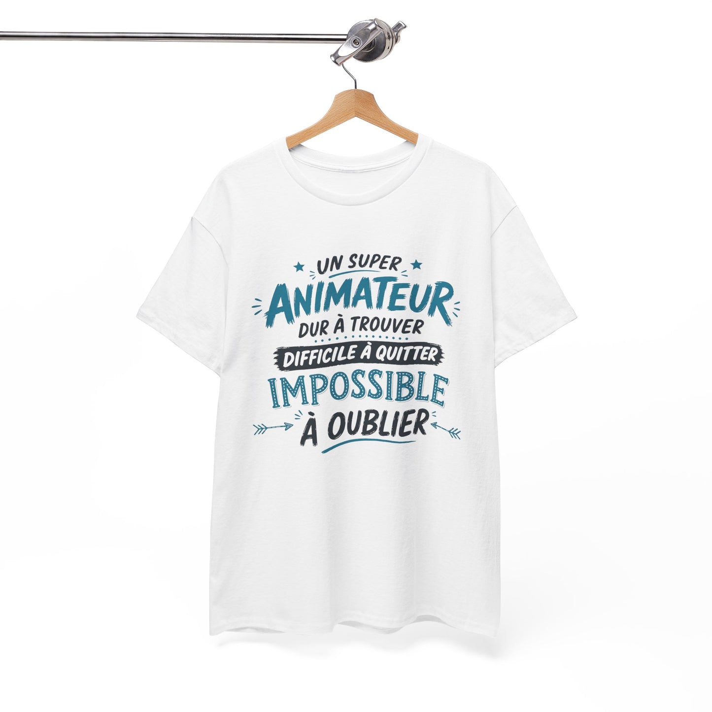 T-Shirt Animateur Humour Homme – Un Super Animateur Dur à Trouver Difficile à Quitter Impossible à Oublier – Cadeau Animateur