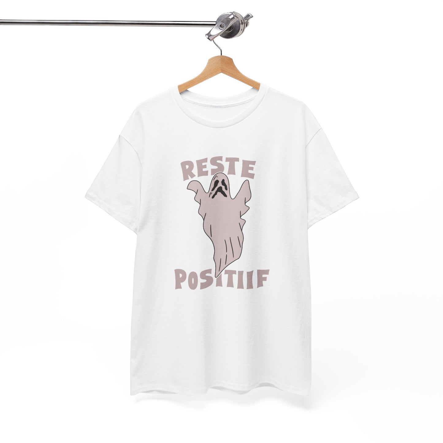 T-Shirt Halloween Homme et Femme – Fantôme Humour Positif – Cadeau Original Amoureux Halloween