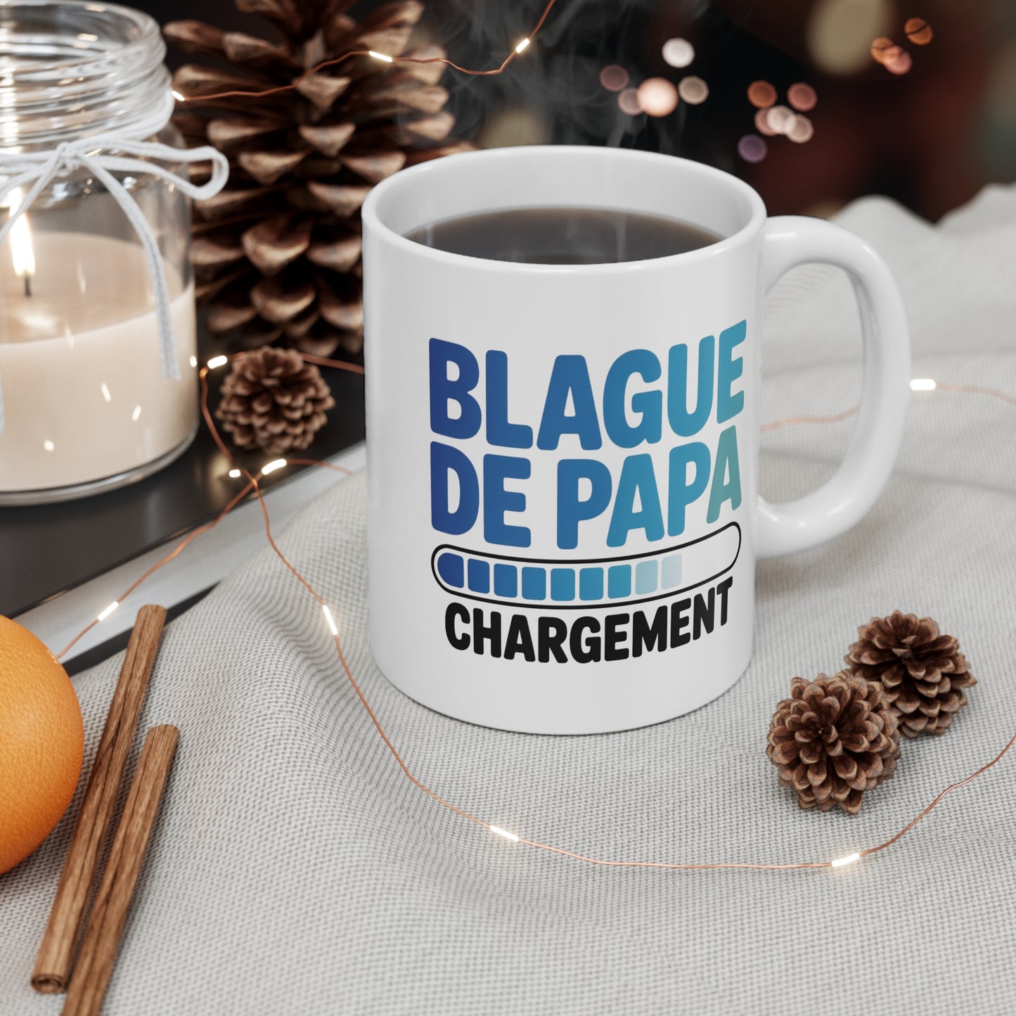 Mug Blague de Papa – Chargement – Tasse Humour Drôle pour Papa – Idée Cadeau Fête des Pères ou Anniversaire 325ml