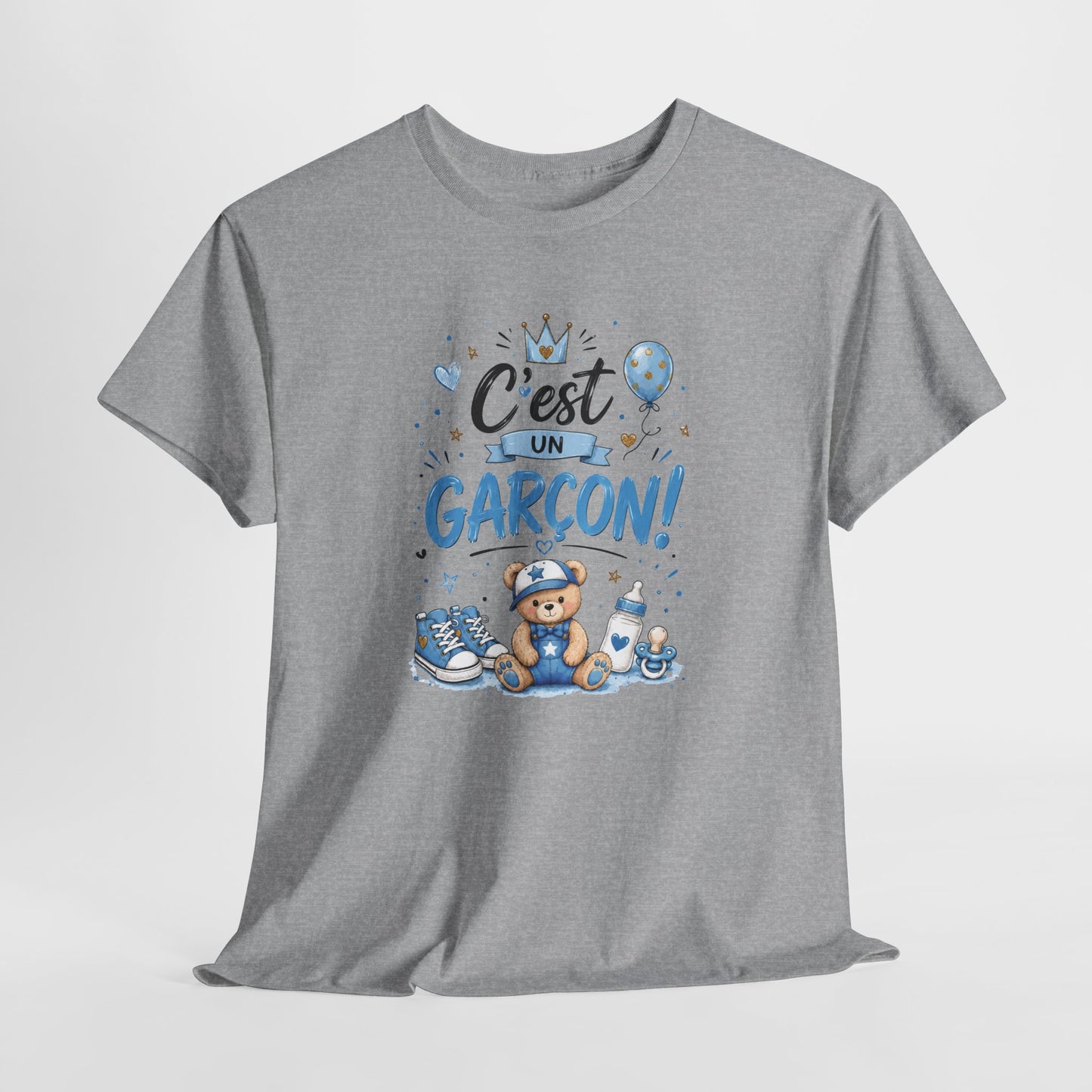 Tee Shirt Annonce Grossesse Homme et Femme Révélation Sexe Enfant C'est Un Garçon Future Maman Futur Papa Cadeau