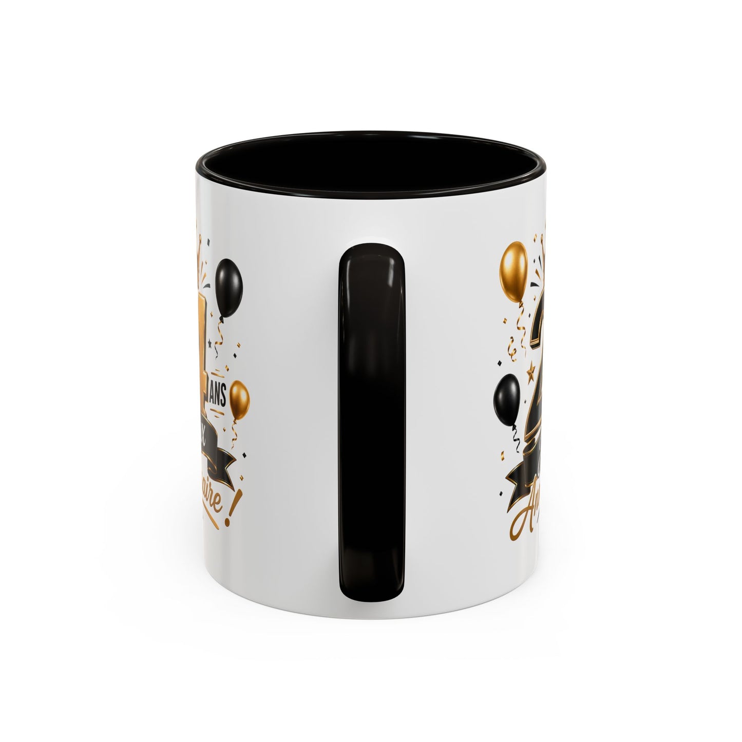 Mug Joyeux 24 Ans – Tasse Anniversaire 24 Ans – Cadeau Original pour Femme Homme – Idée Cadeau 24e Anniversaire Noir Bleu Rouge