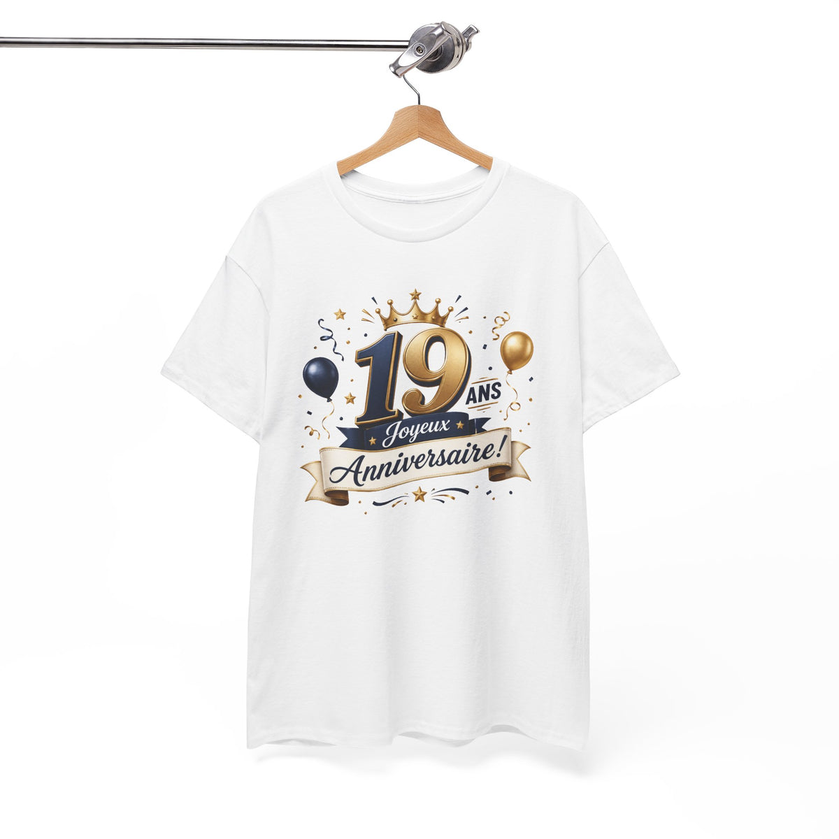 Tee Shirt Anniversaire 19 Ans Homme et Femme Joyeux Anniversaire Cadeau 19 Ans Idée Cadeau Adulte