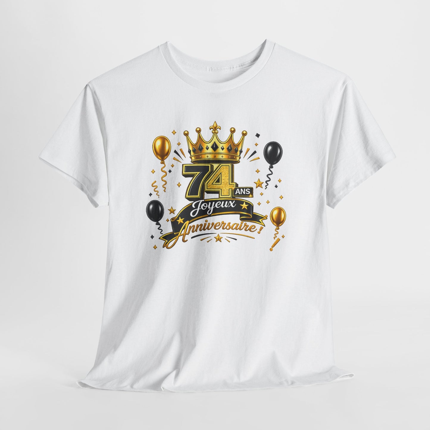 Tee Shirt Anniversaire 74 Ans Homme et Femme – Joyeux Anniversaire – Cadeau 74 Ans