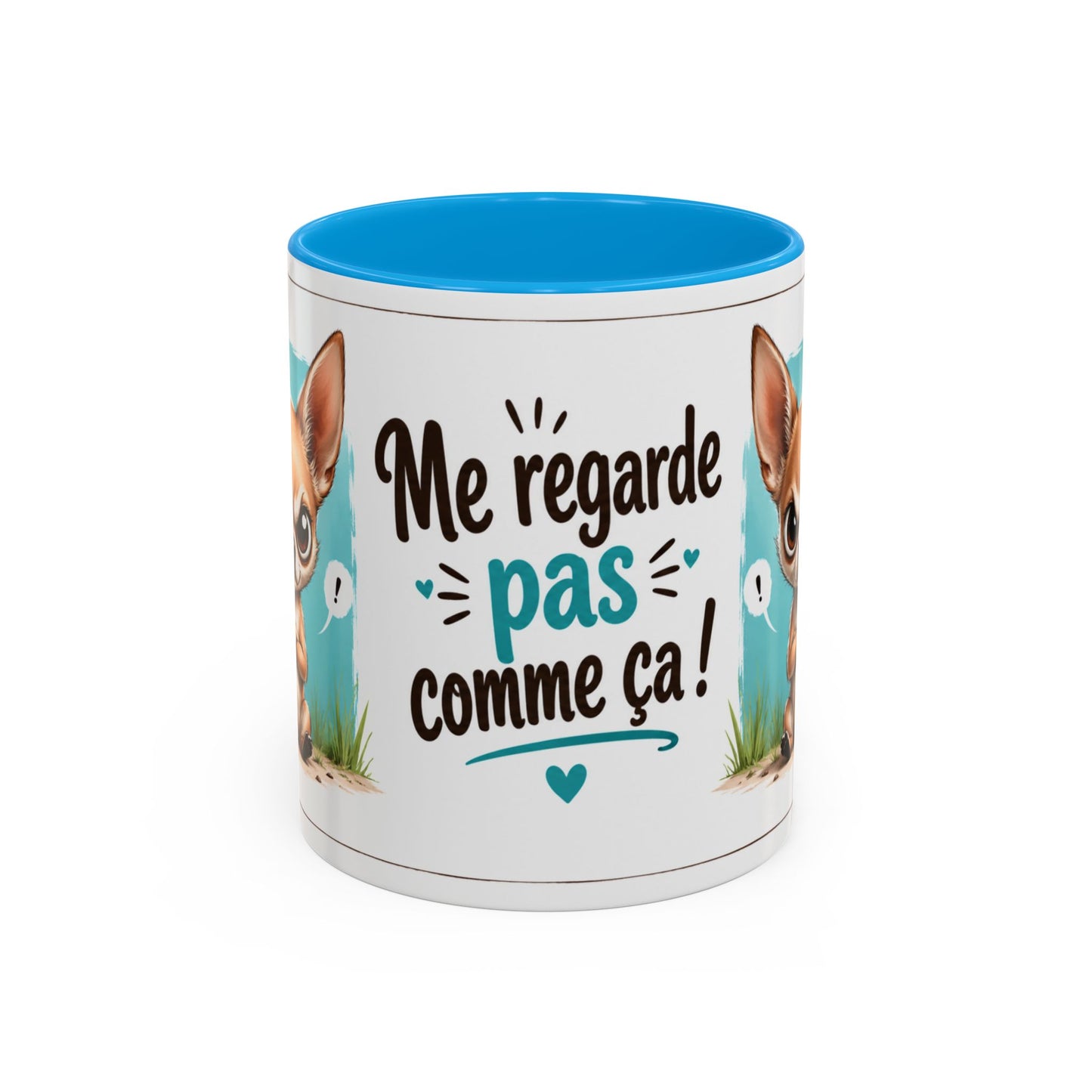 Tasse Me Regarde Pas Comme Ça – Mug Chihuahua Humour – Cadeau Original Amoureux des Chiens 325ml