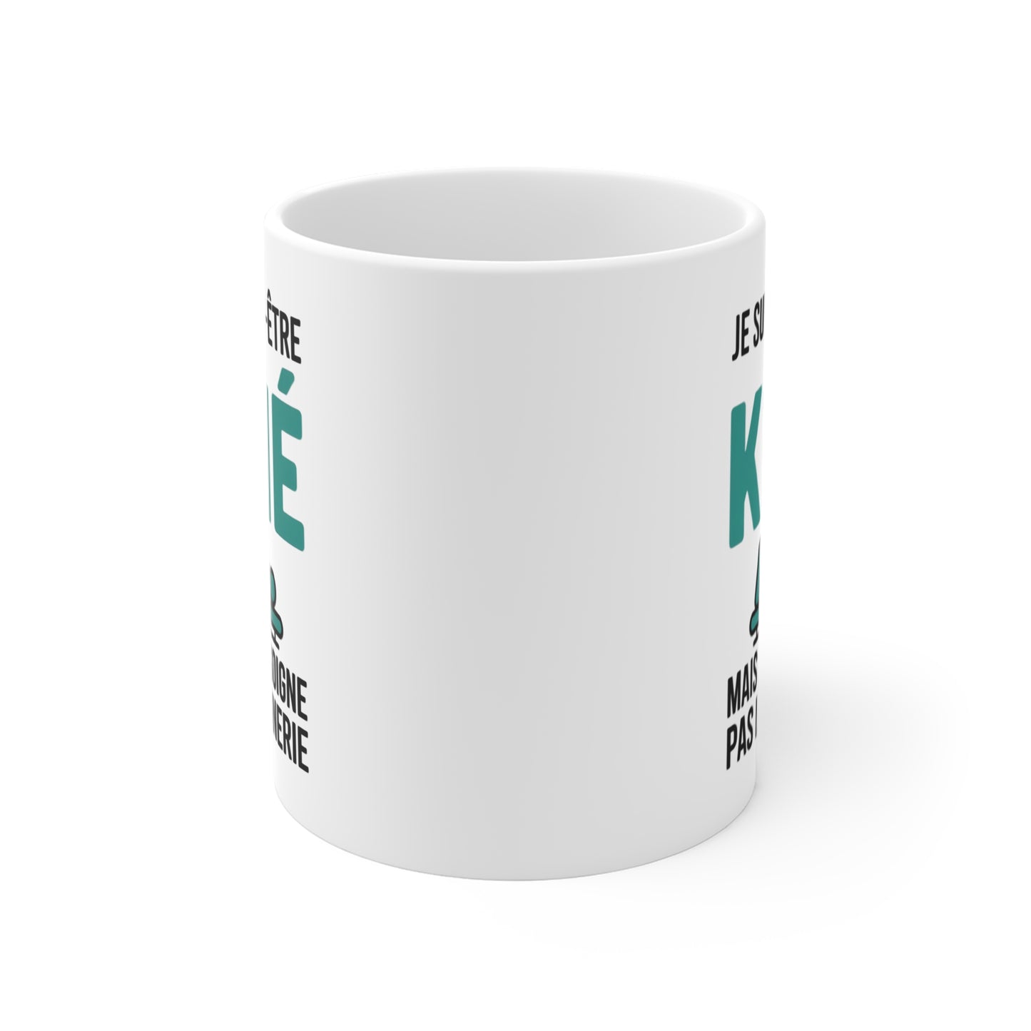 Tasse Kiné Humour – “Je suis peut-être Kiné mais je ne soigne pas la connerie” – Cadeau Kinésithérapeute Drôle 325ml