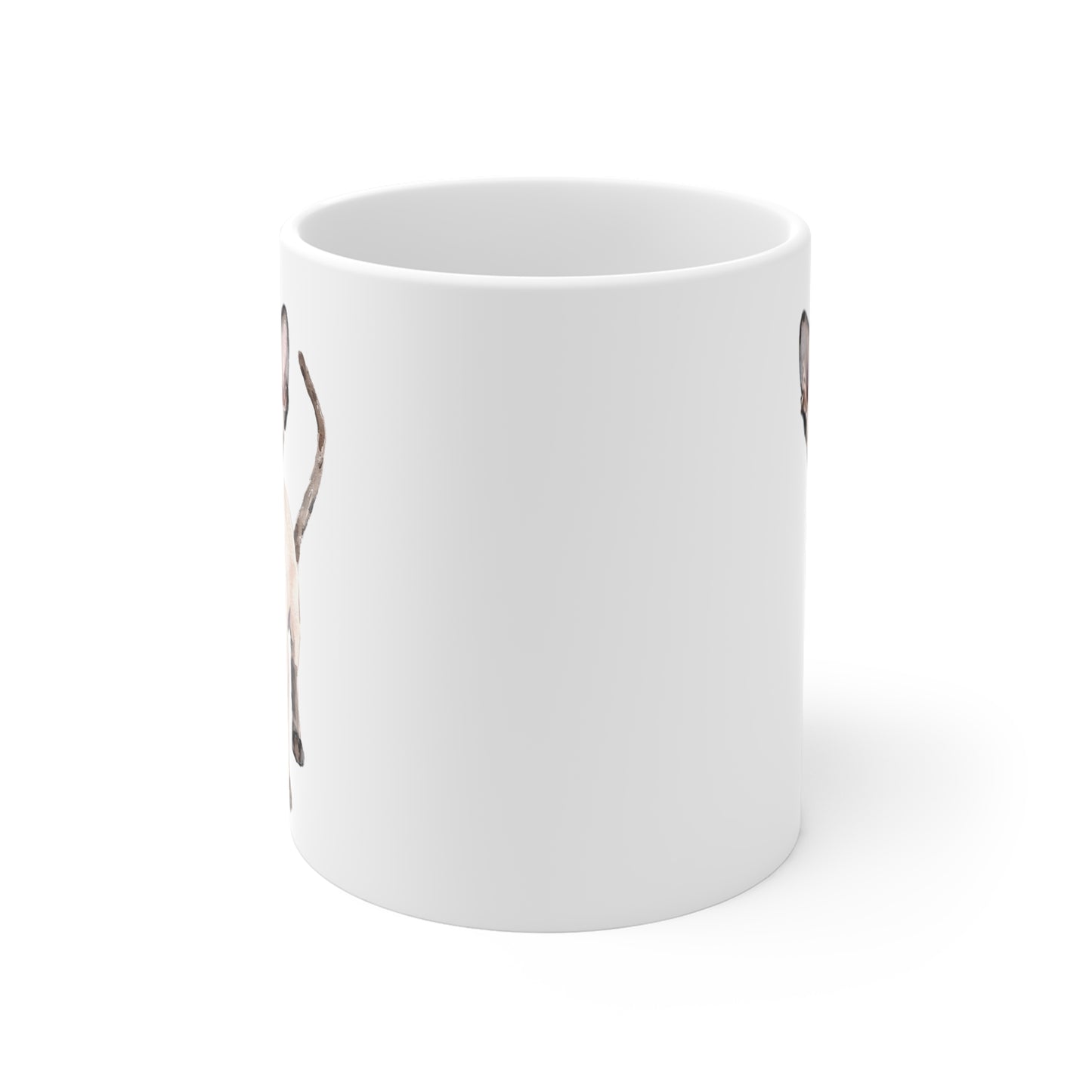 Tasse Chat Siamois Aquarelle – Mug Céramique 325 ml – Cadeau Élégant pour Amoureux des Chats