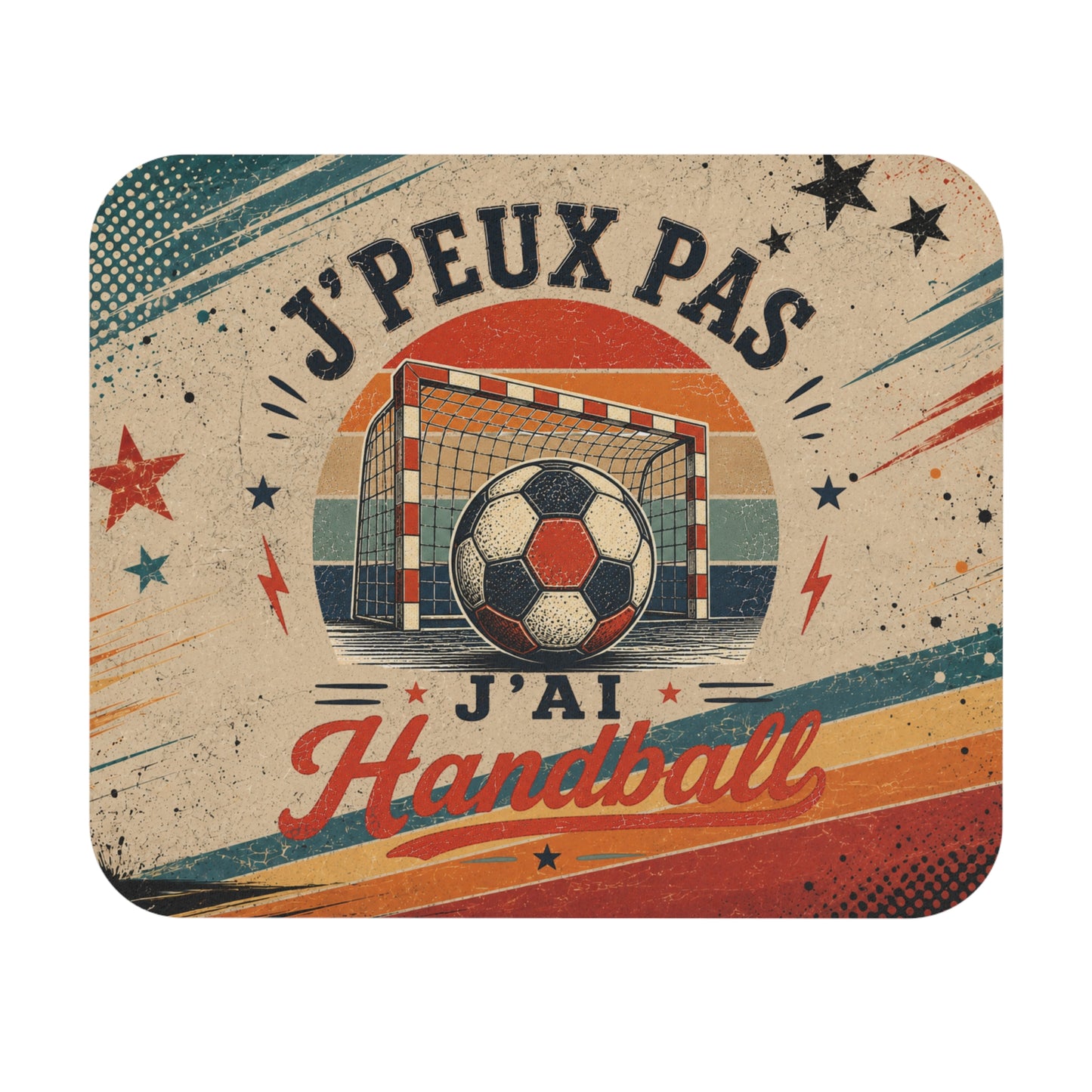 Tapis de Souris J'Peux Pas J'ai Handball Vintage – Cadeau Handball Homme et Femme – Accessoire Bureau Gamer Sport Original