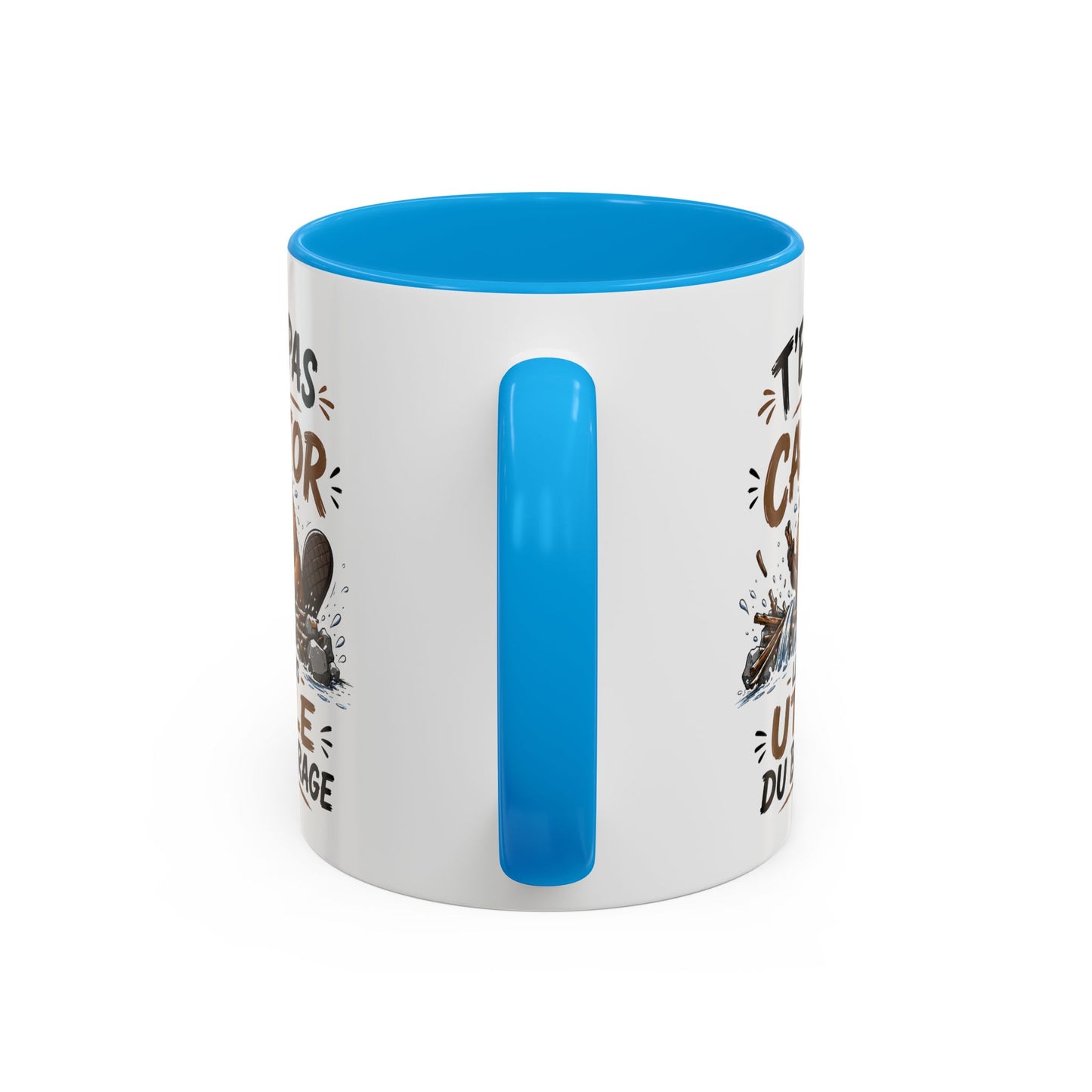 Tasse Humoristique Castor – T’es Pas le Castor le Plus Utile du Barrage – Mug Drôle Animal 325ml