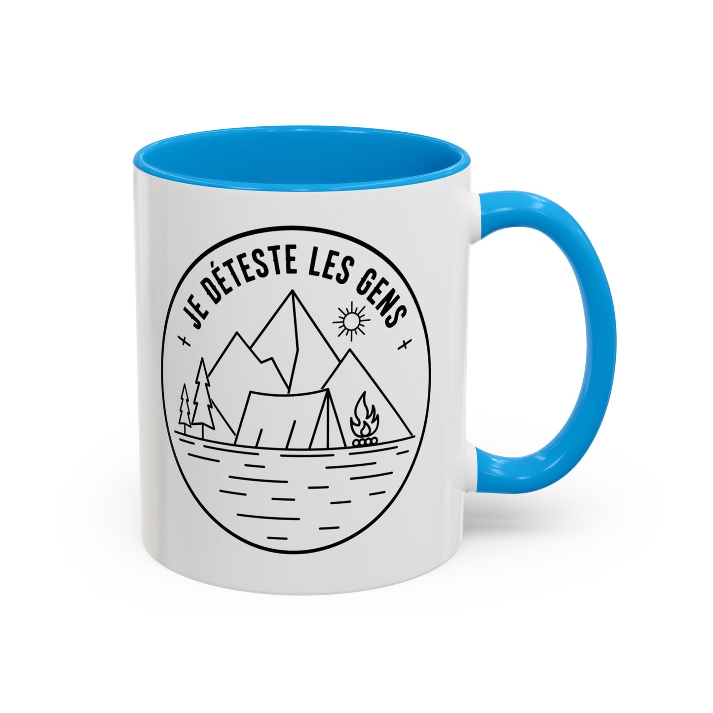 Tasse Camping Humour Homme et Femme – Mug Nature Montagne Tente Feu de Camp – Cadeau Original Randonneur Campeur Amateur de Plein Air – 325 ml