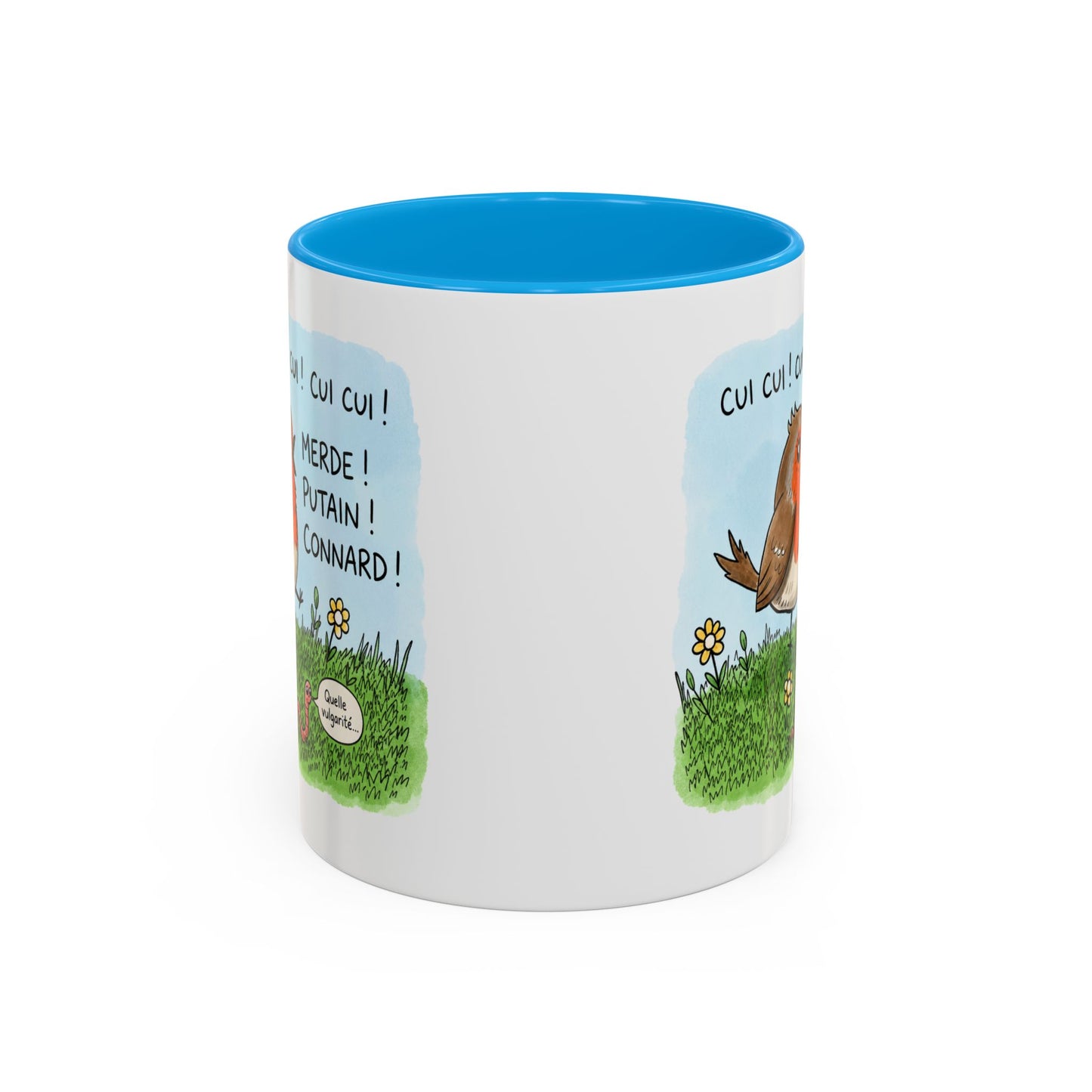 Tasse Cui Cui Merde Putain Connard – Mug Humour Oiseau Vulgaire – Cadeau Homme Femme 325ml