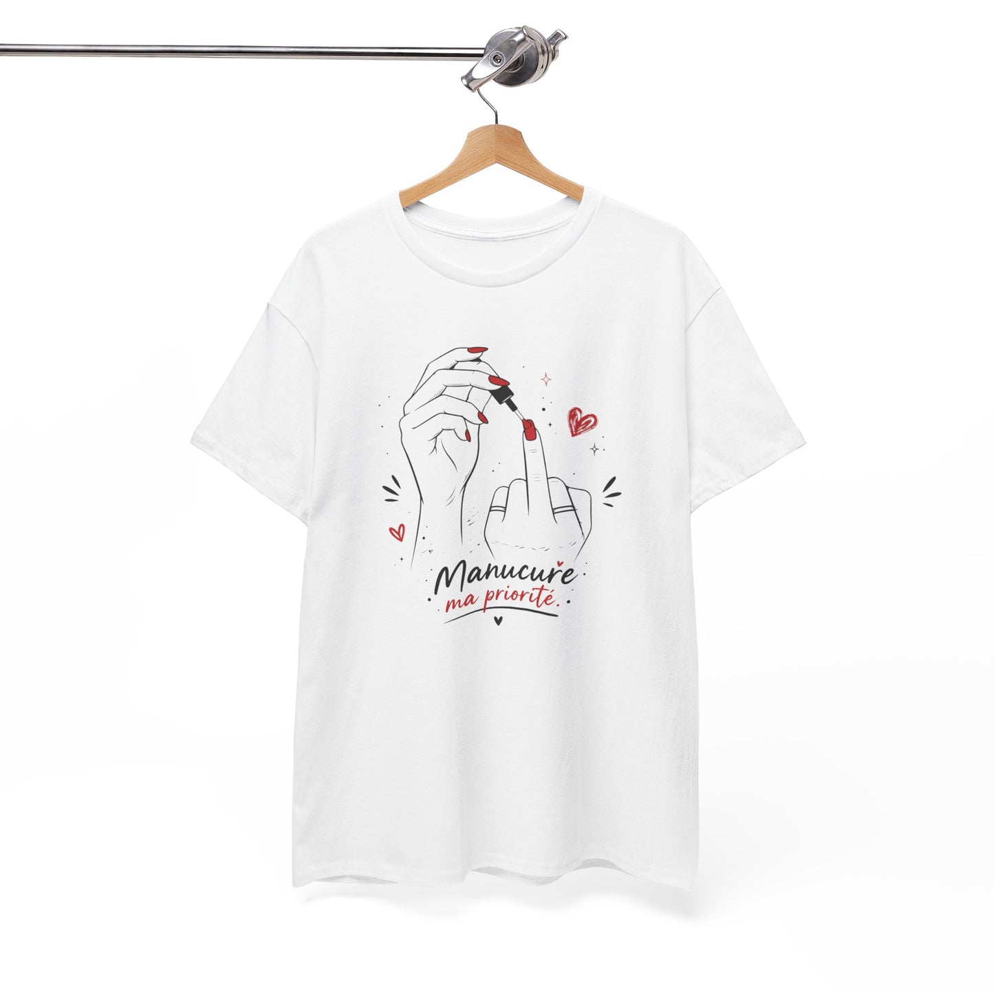 Tee-Shirt Femme Manucure Ongles Nail Art – Cadeau Prothésiste Ongulaire Esthéticienne Nail Artist – Idée Cadeau Beauté