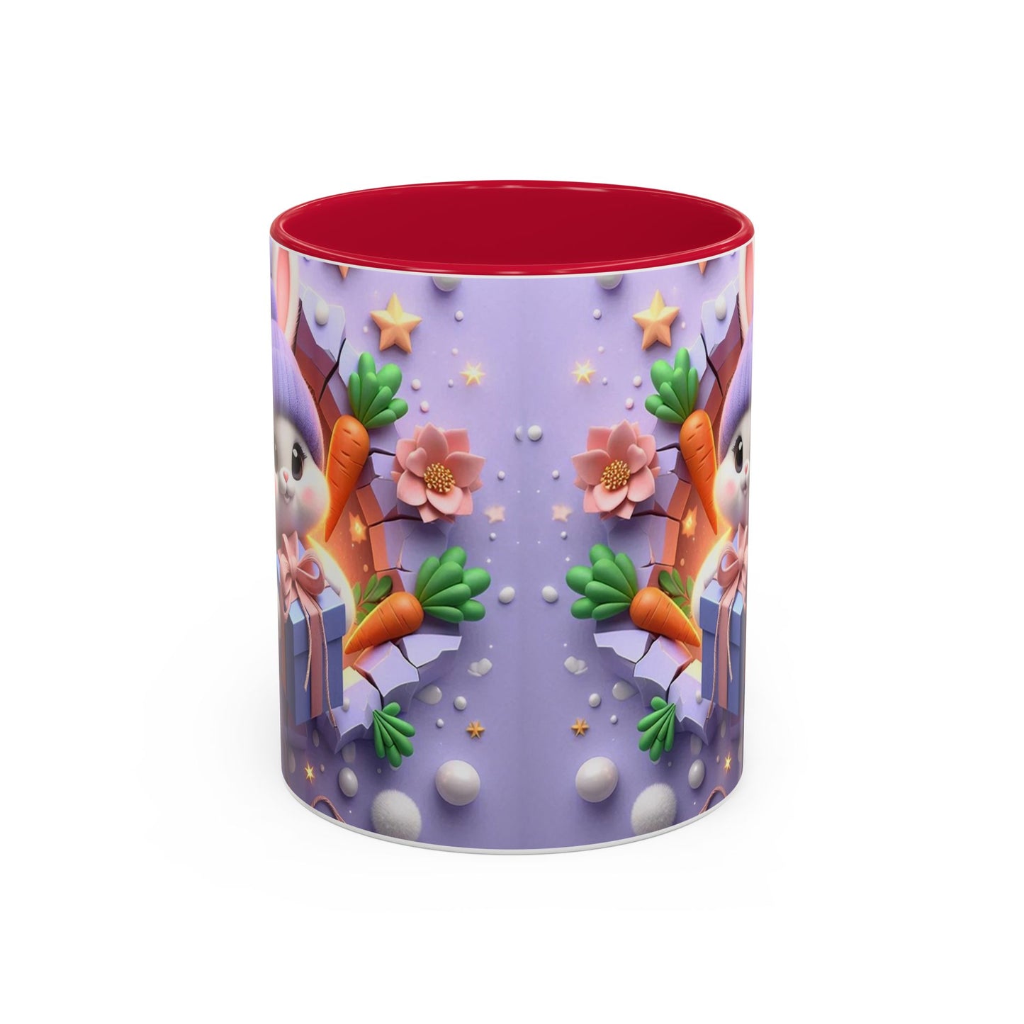 Mug Lapin Kawaii avec Cadeau – Tasse Bunny Adorable Style Pastel et Carottes – Cadeau Mignon 325ml