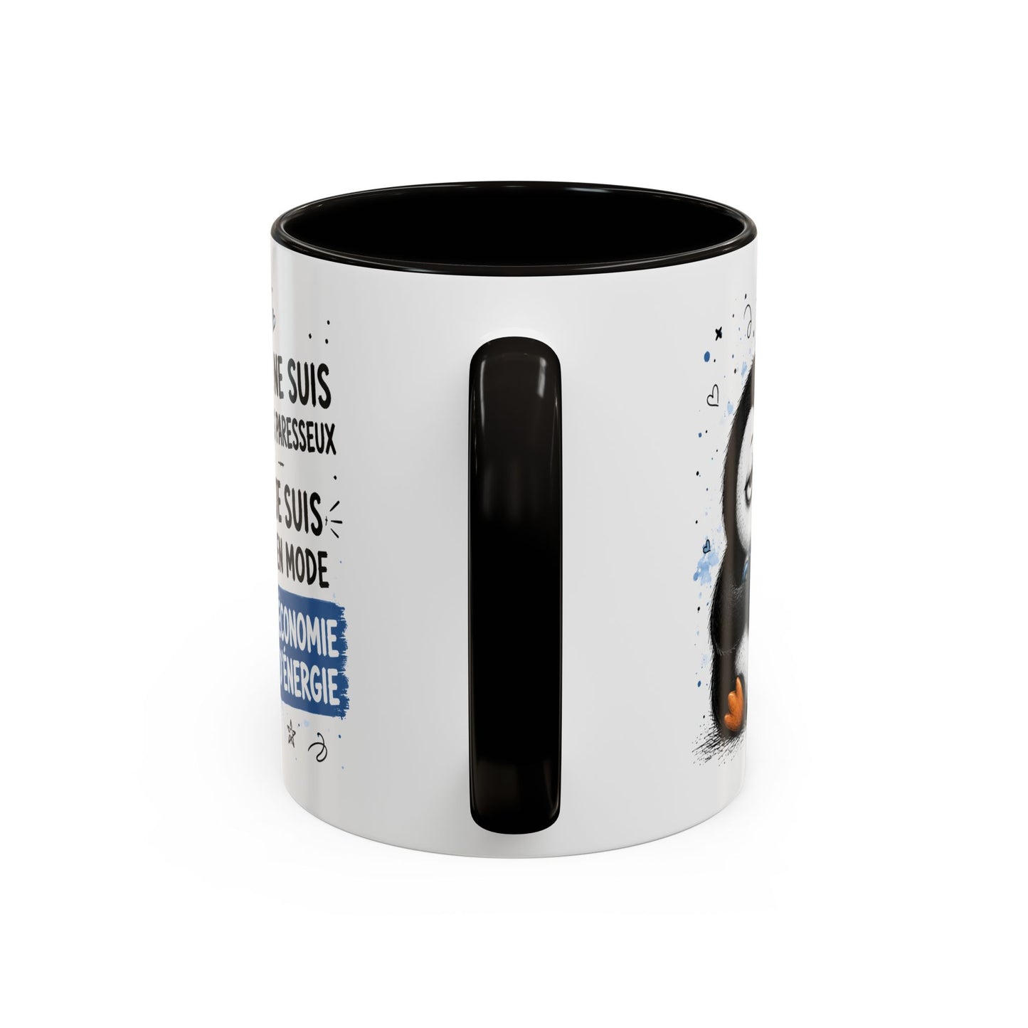 Tasse Pingouin Drôle Homme Femme – Mug Je Ne Suis Pas Paresseux Je Suis en Mode Économie d'Énergie – Cadeau Humour Café 325 ml