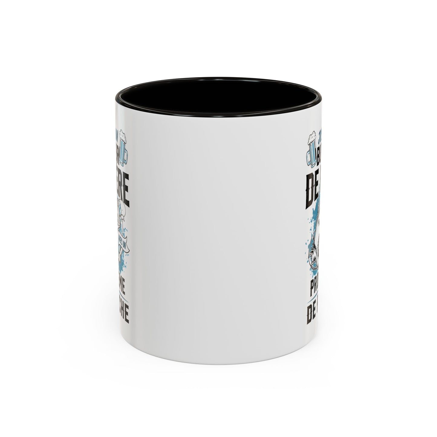 Mug Pêcheur Bière – Tasse Humoristique Poisson – Idée Cadeau Homme Passionné de Pêche – 325 ml Noir Bleu Rouge