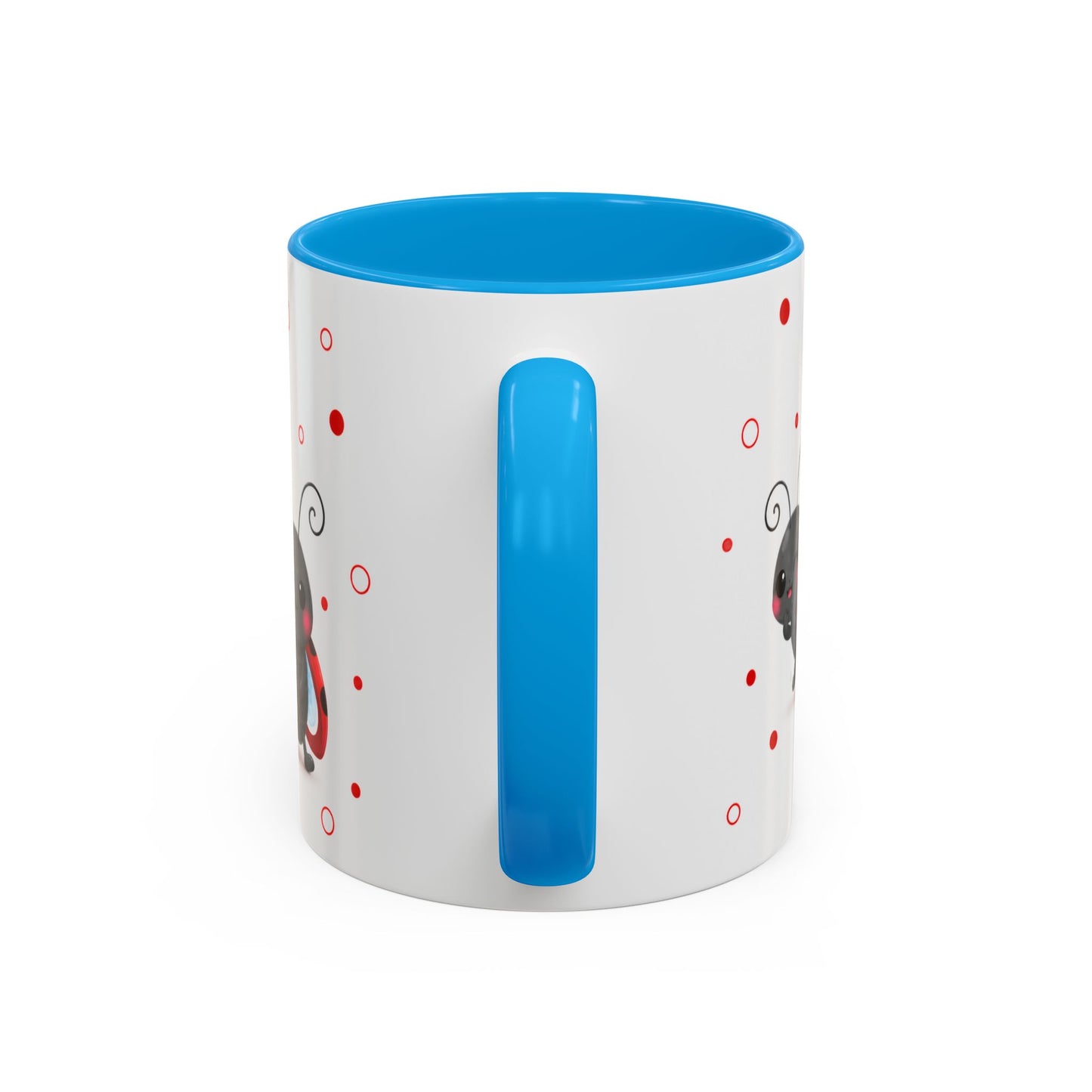 Tasse Coccinelles Mignonnes – Mug Kawaii Insectes Cartoon et Rouge Noir – Cadeau Nature 325ml
