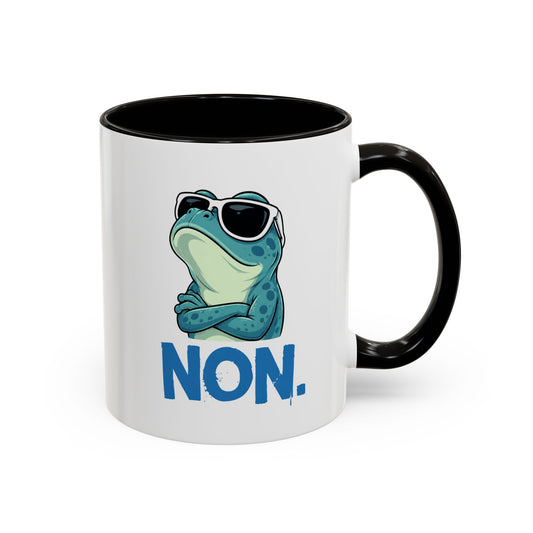 Tasse Grenouille Drôle Homme Femme – Mug Non. – Cadeau Humour Réponse Courte 325 ml